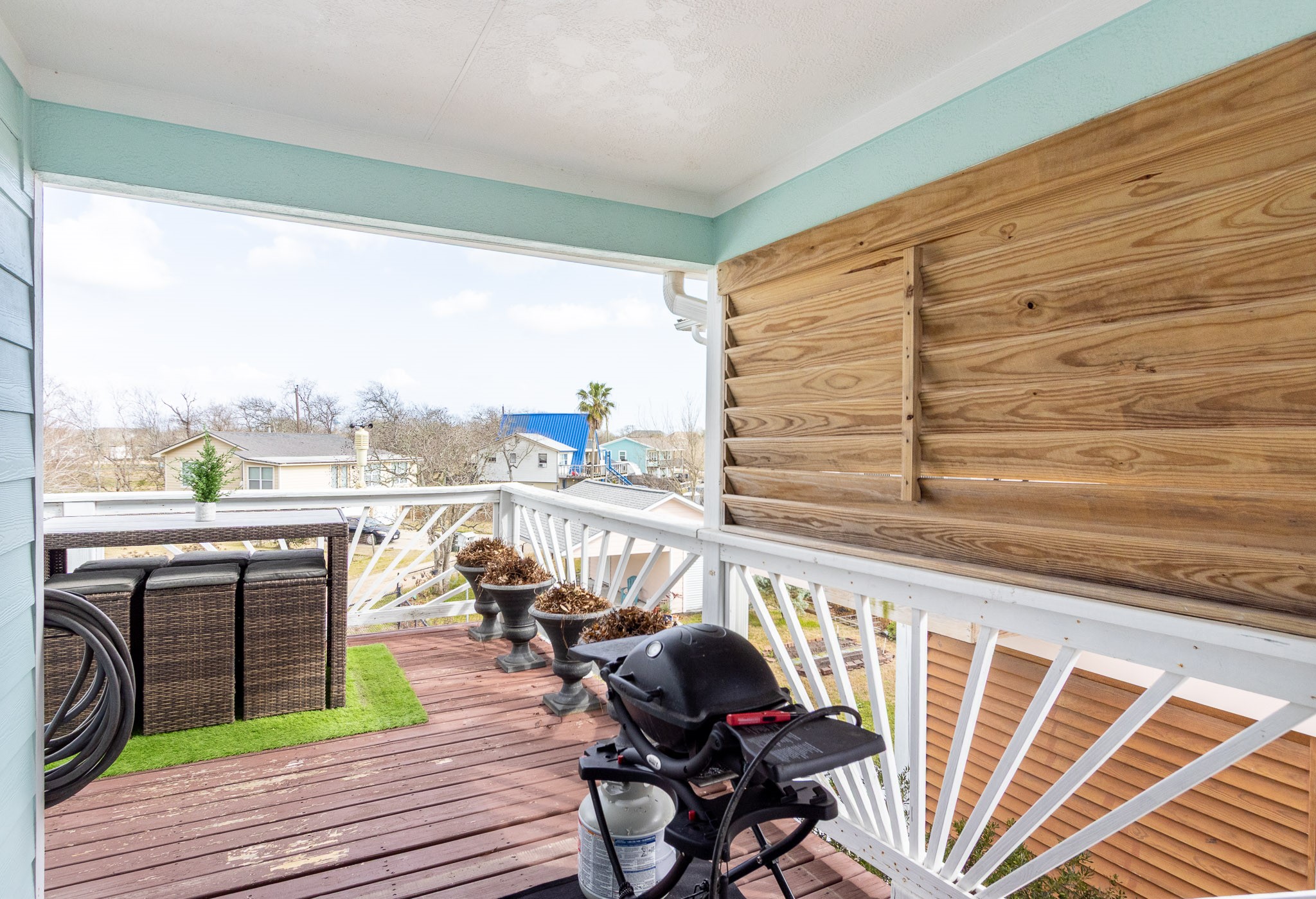 Back of deck  Perfect for entertaining or relaxing.