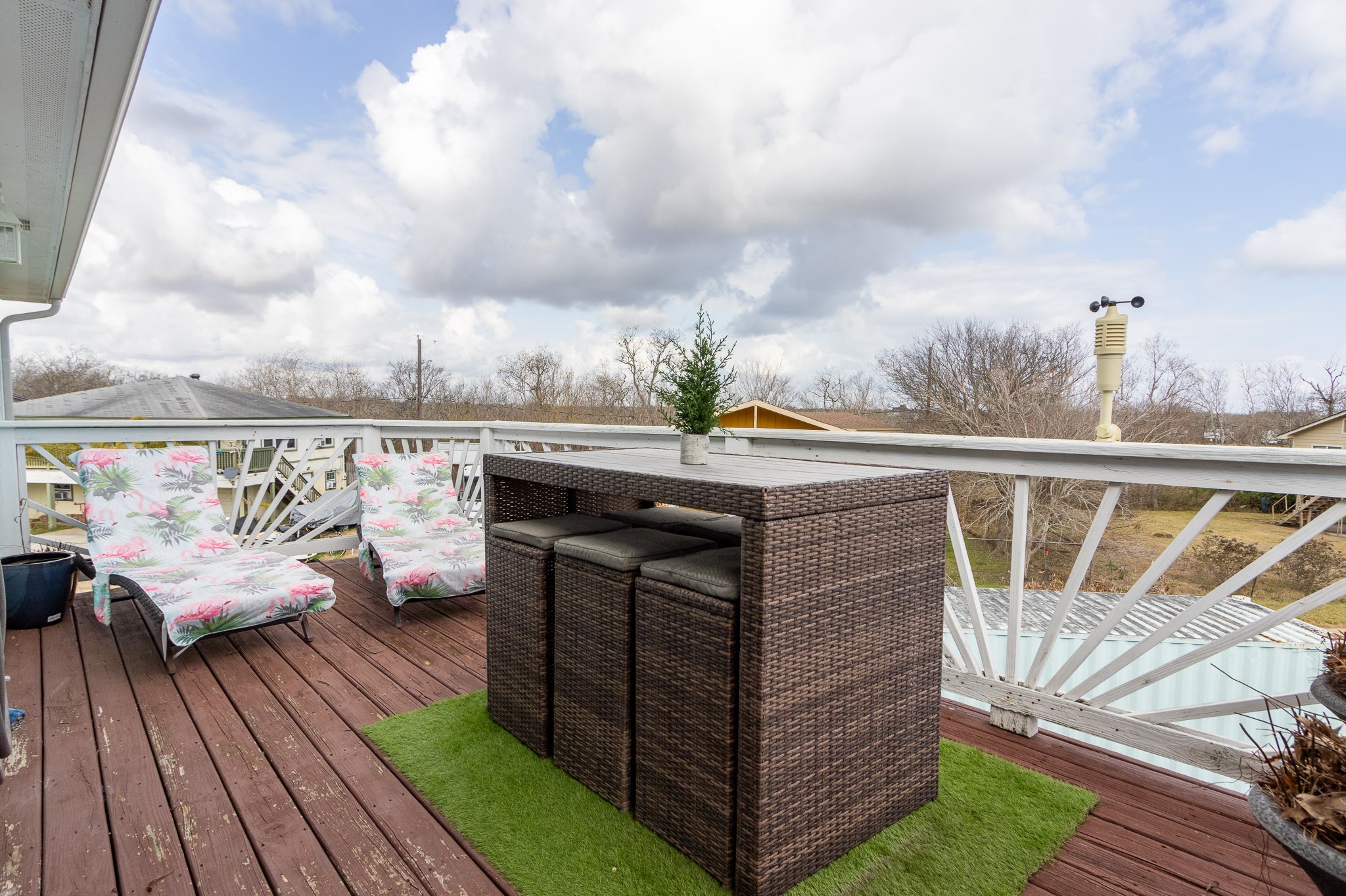 Back of deck  Perfect for entertaining or relaxing.