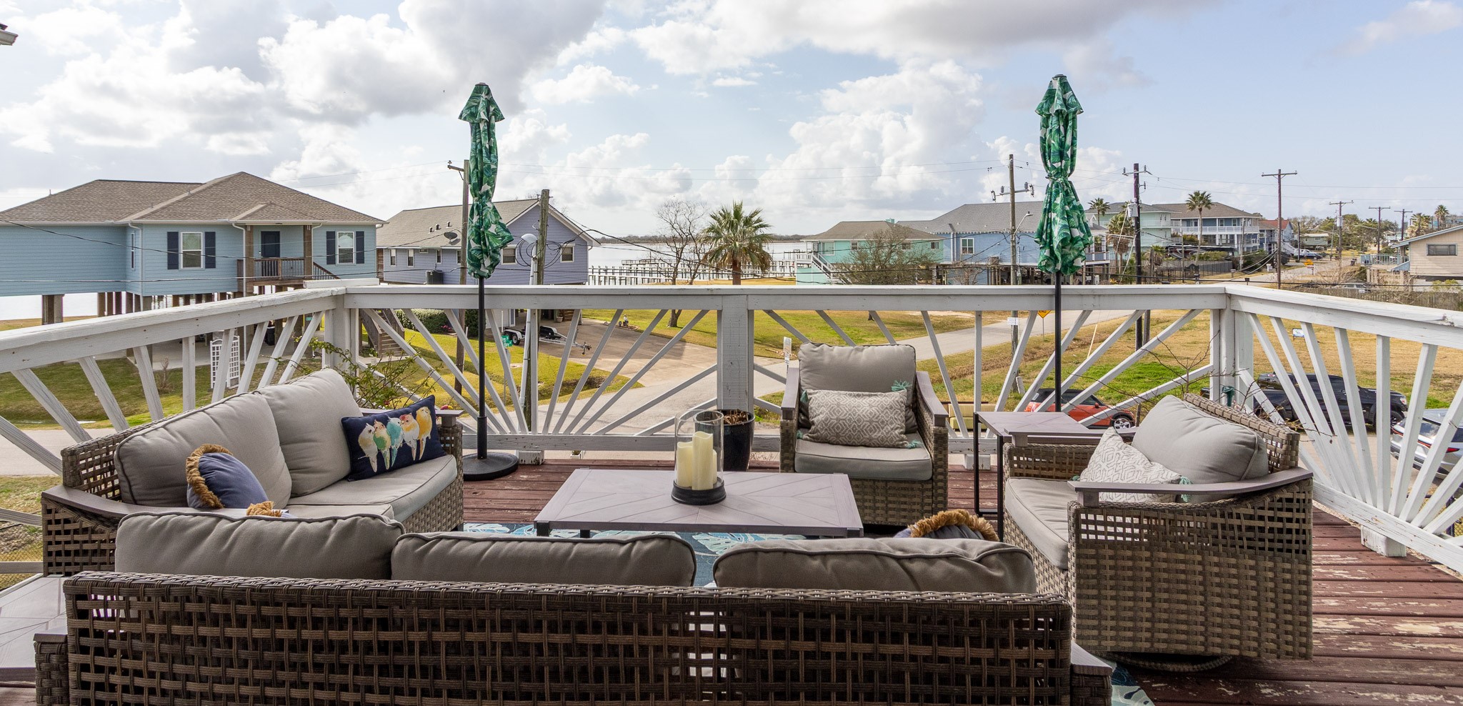 Front deck.  Perfect for entertaining or relaxing.