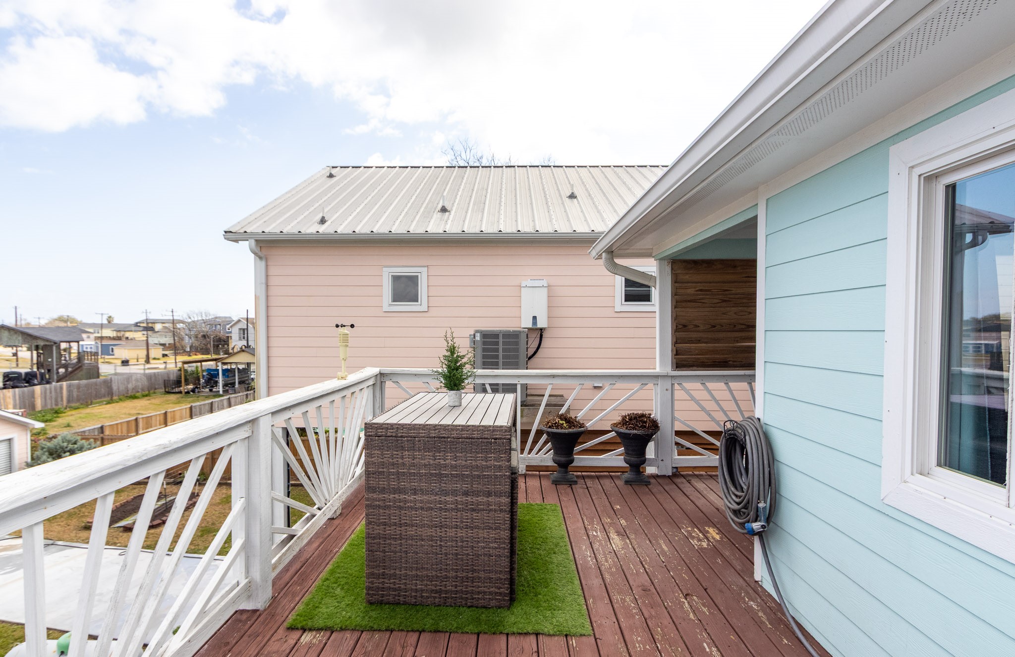 Back of deck  Perfect for entertaining or relaxing.
