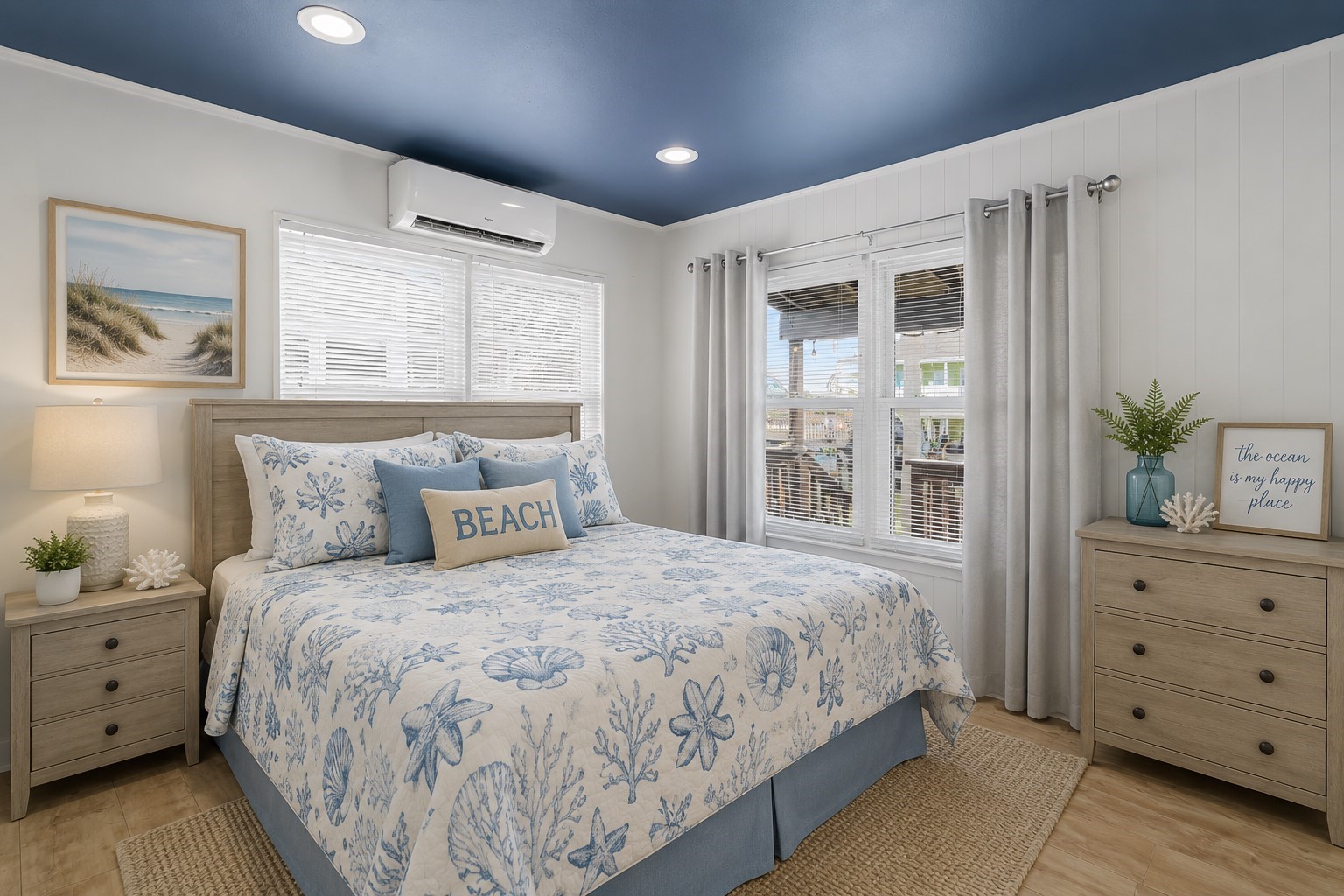 Virtually staged bedroom