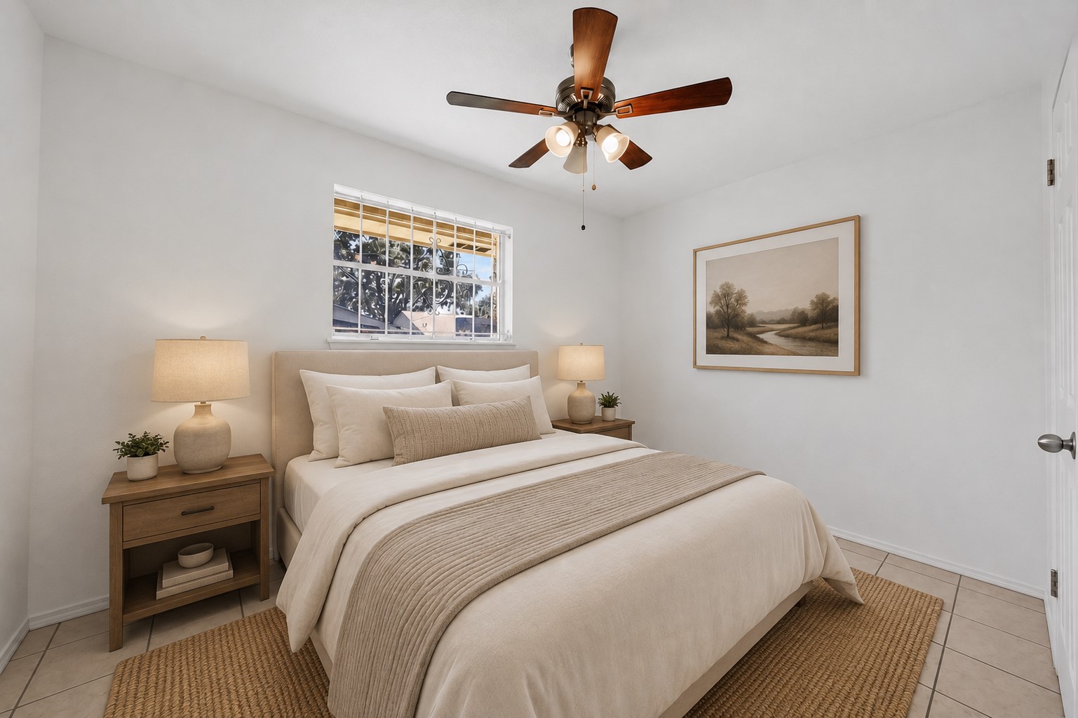 Warm and welcoming bedroom with a comfortable, traditional feel.