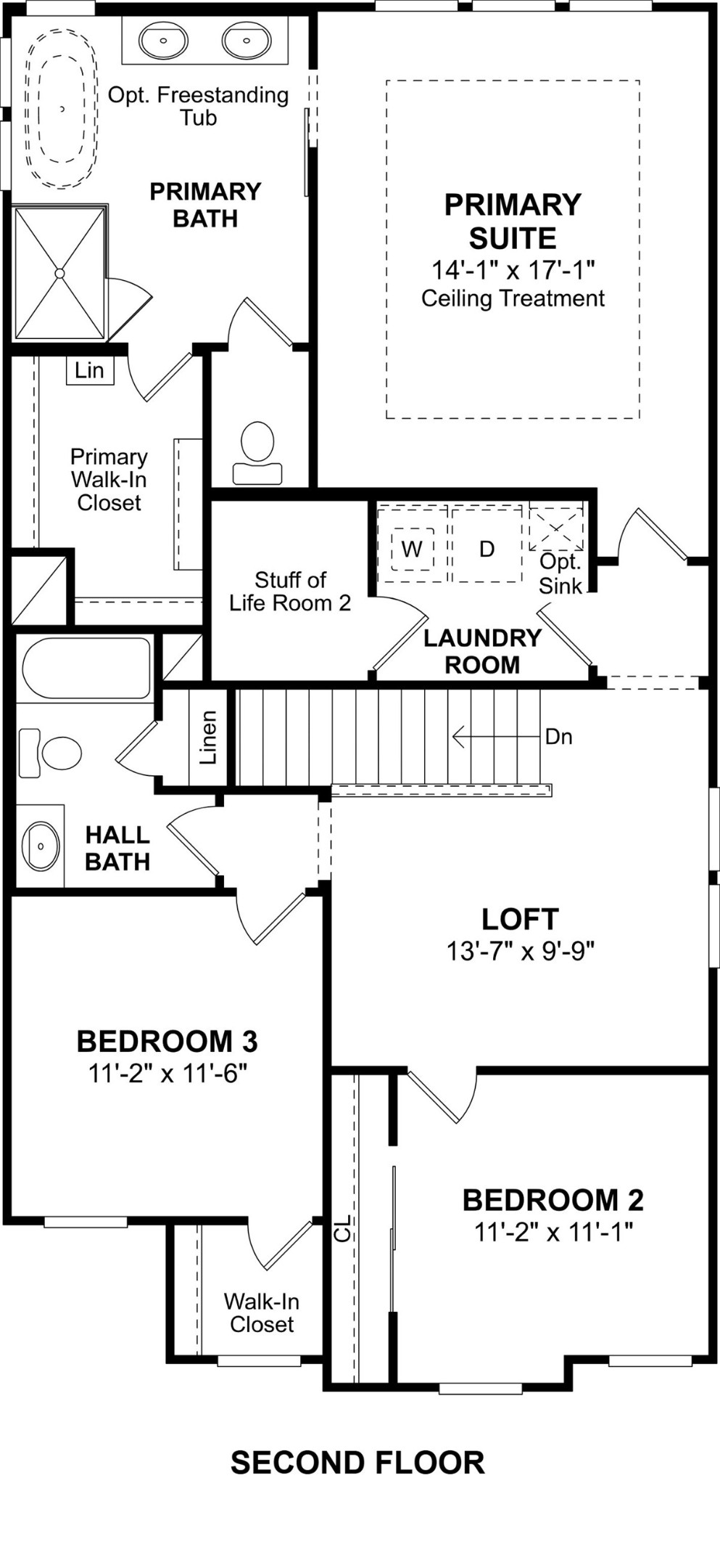 The Maricopa floor plan by K. Hovnanian Homes. 2nd Floor shown. *Prices, plans, dimensions, features, specifications, materials, and availability of homes or communities are subject to change without notice or obligation.