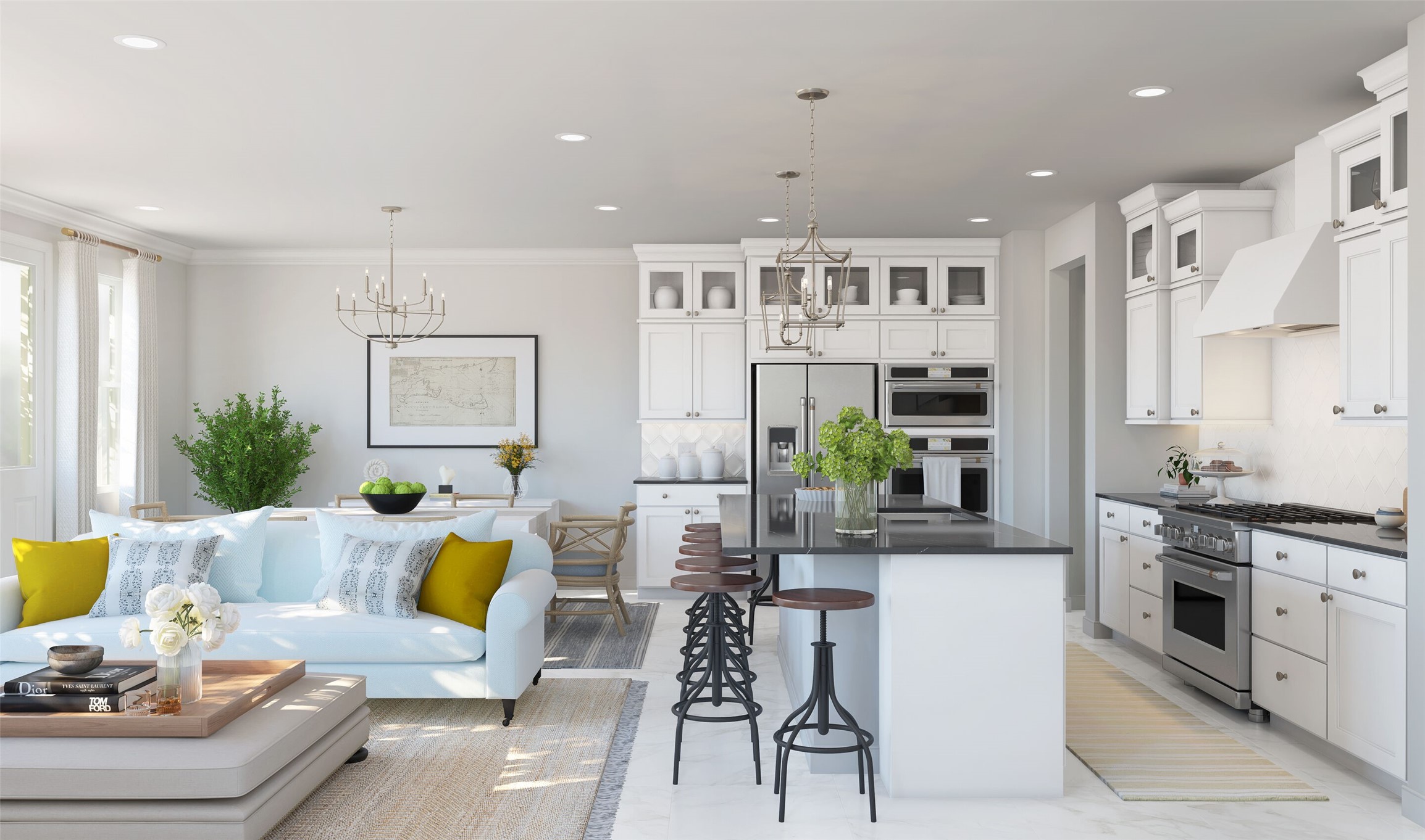 Lovely kitchen (*Artist rendering used for illustration purposes only. Colors/finishes may differ from the ones currently selected in the home.)