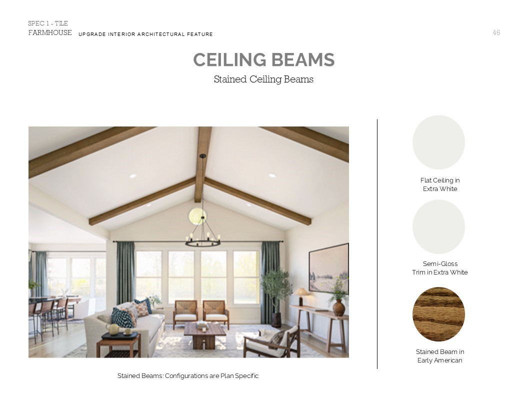 Farmhouse Look Palette 6: Trim Selection Sheet (*Artist rendering used for illustration purposes only.)
