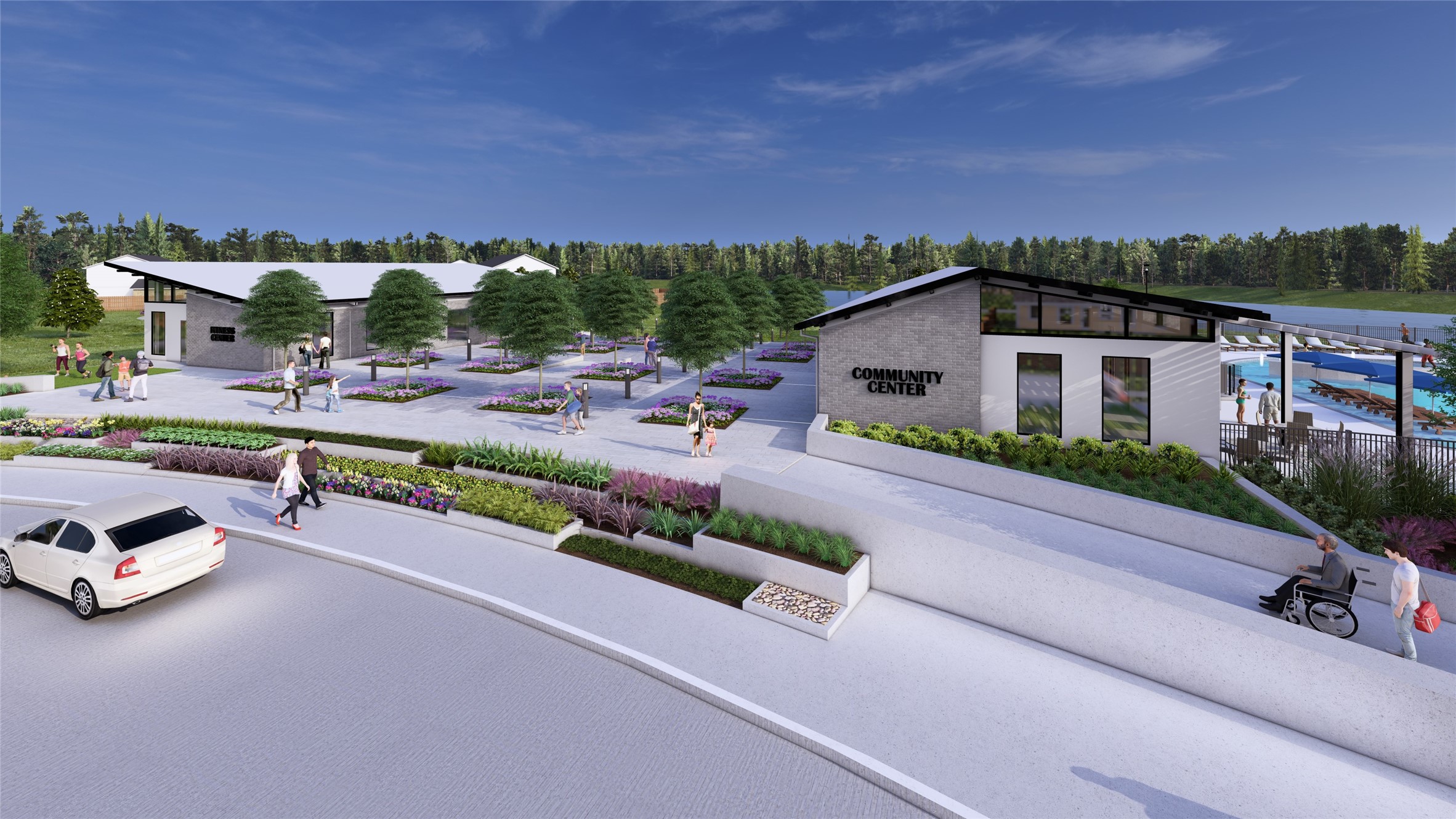 Future Amenities: Fitness Center and resort-style pool (*Artist rendering used for illustration purposes only.)