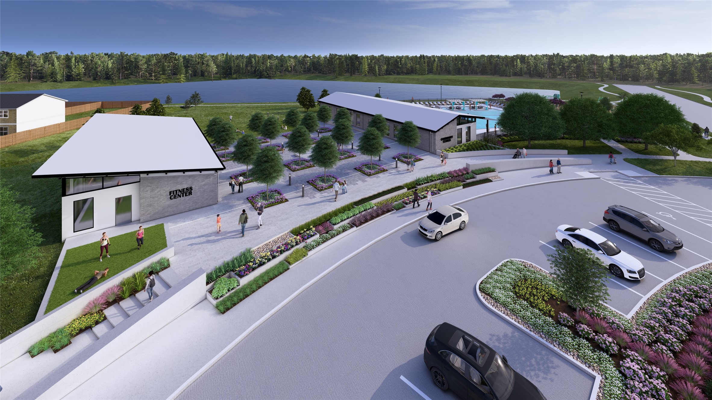 Future Amenities: Fitness Center and resort-style pool (*Artist rendering used for illustration purposes only.)