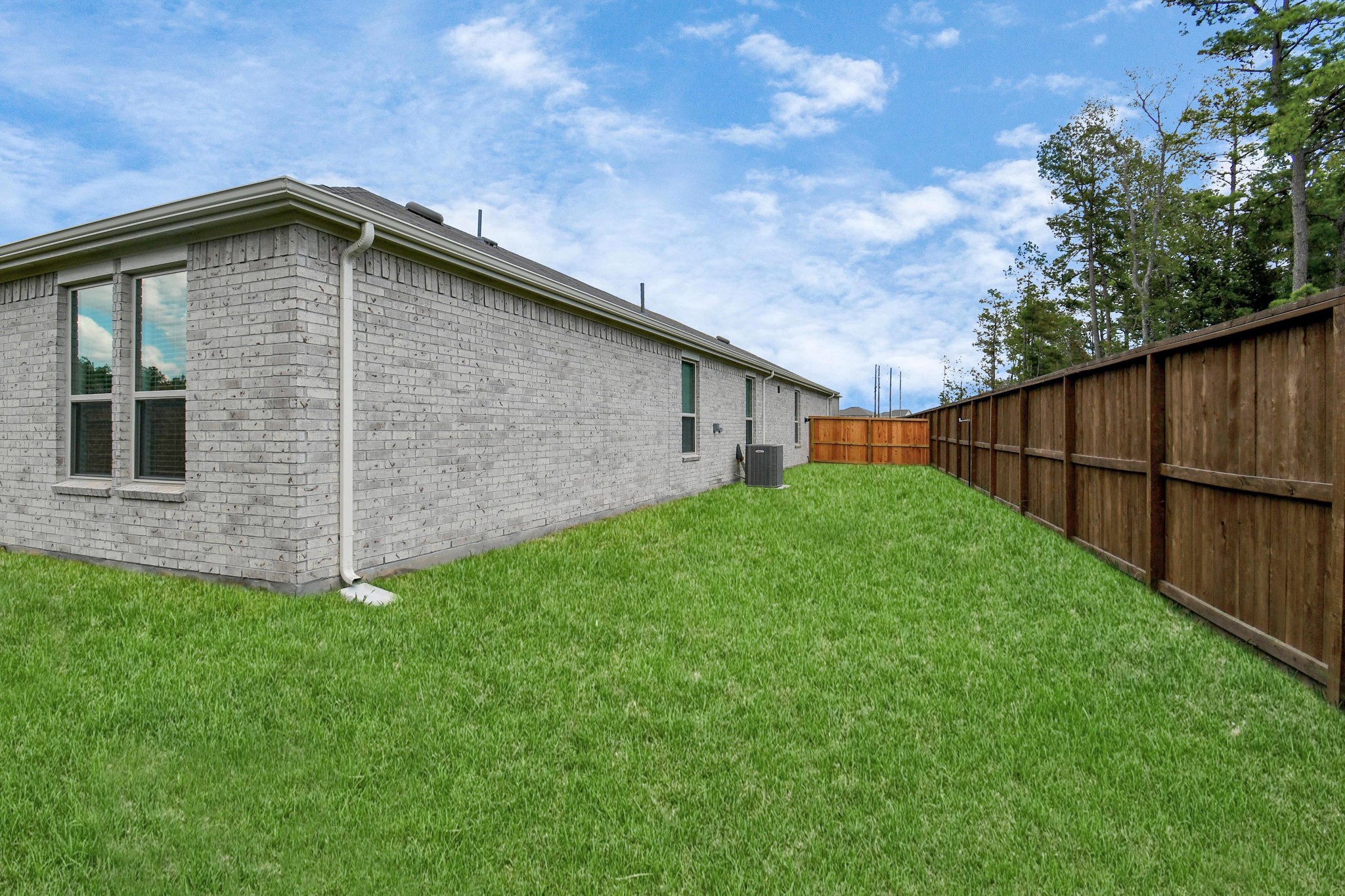 Plenty of room in the backyard for outdoor playing.