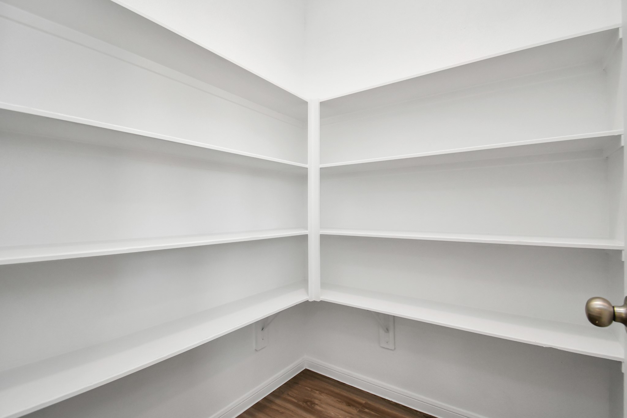 Large pantry with plenty of room for storage and located off the kitchen.