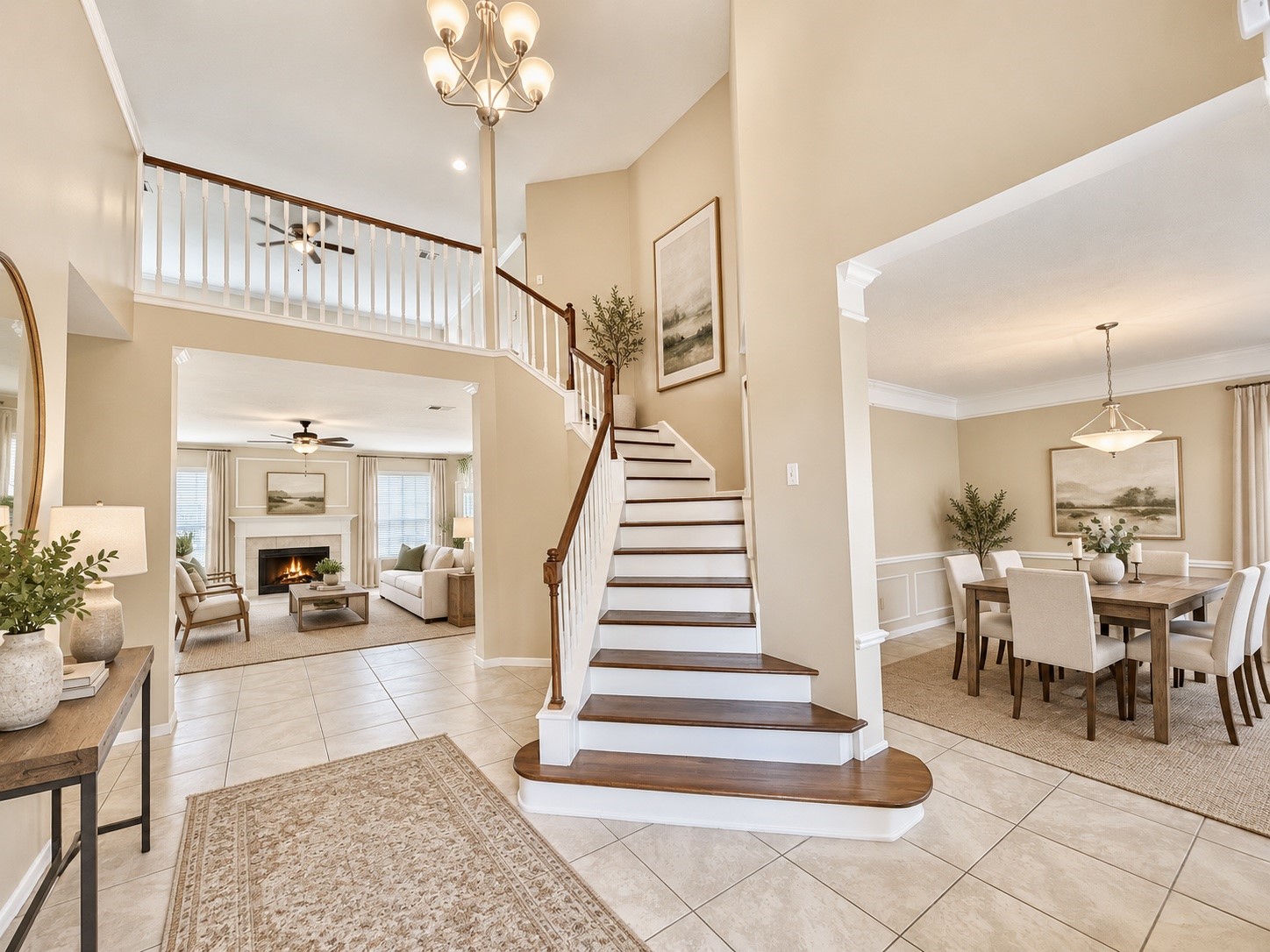 Formal Entry leads into the formal dining and living area, virtually staged to show possibilities. Formal Entry leads into the formal dining and living area, virtually staged to show possibilities.