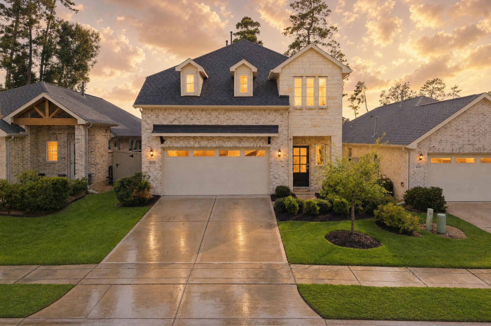 Pulling into your driveway, your welcoming two-story exterior and attached garage make coming home feel easy and inviting. This photo has been digitally edited. Pulling into your driveway, your welcoming two-story exterior and attached garage make coming home feel easy and inviting. This photo has been digitally edited.