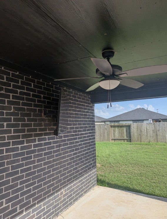 Outdoor Ceiling fan at patio