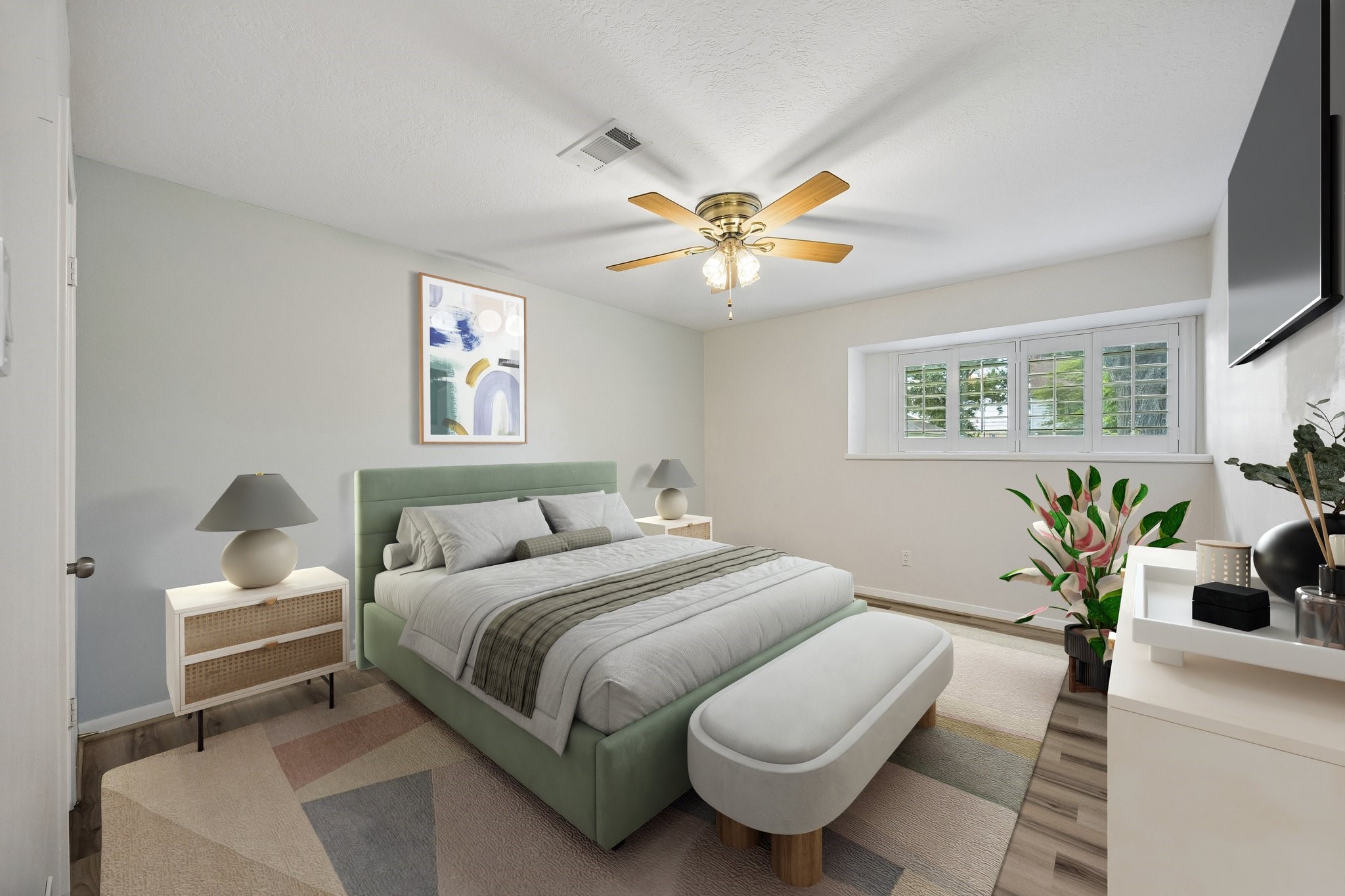Secondary Bedroom Virtually Staged
