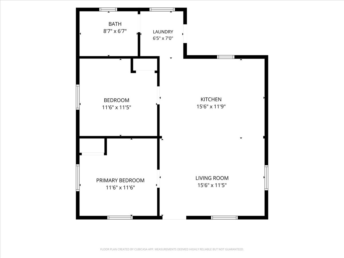 Floor plan showing the homes efficient single-story layout.
