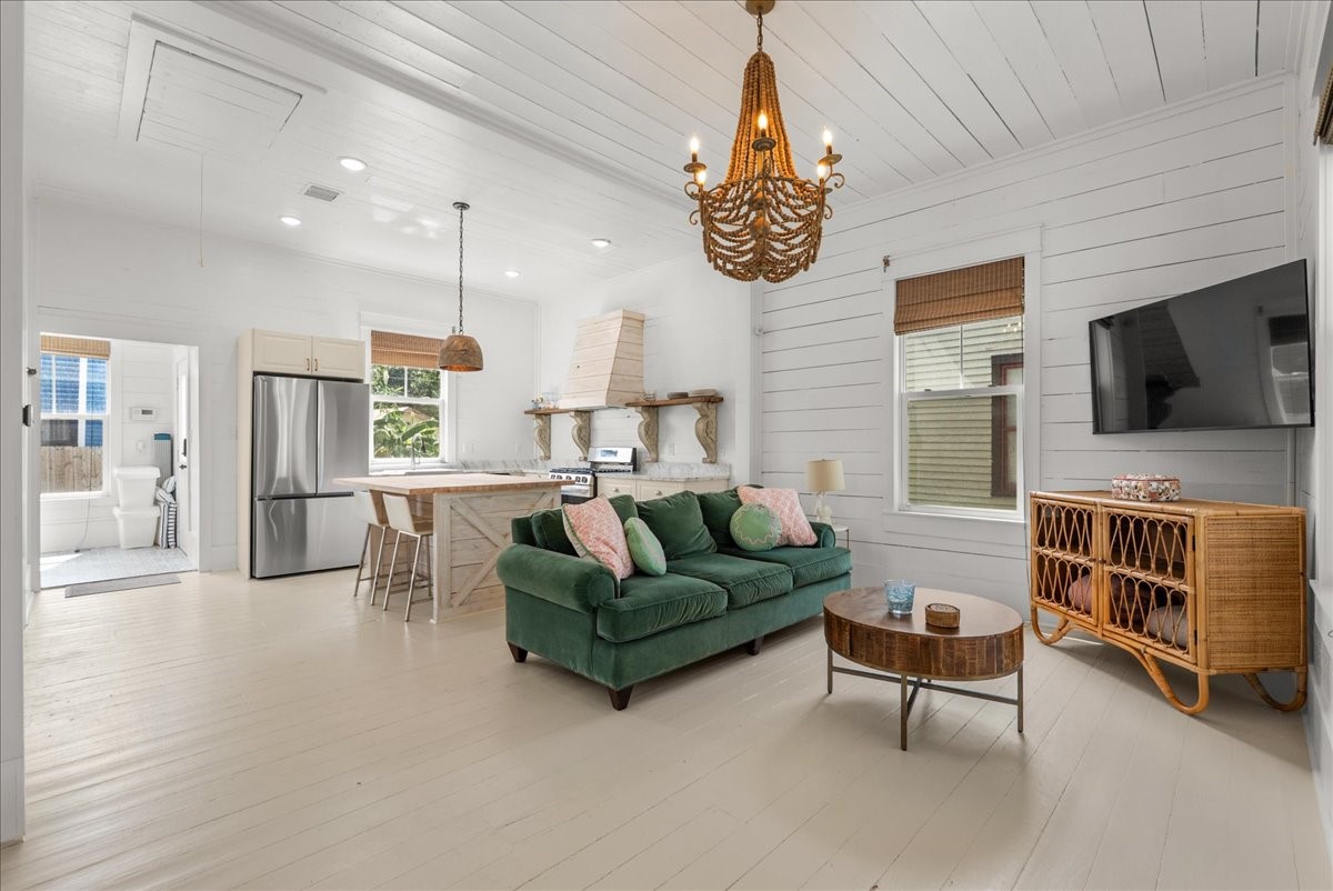 Comfortable living space with an easy flow into the kitchen.