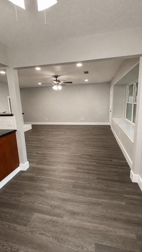 Dining room  with living room view