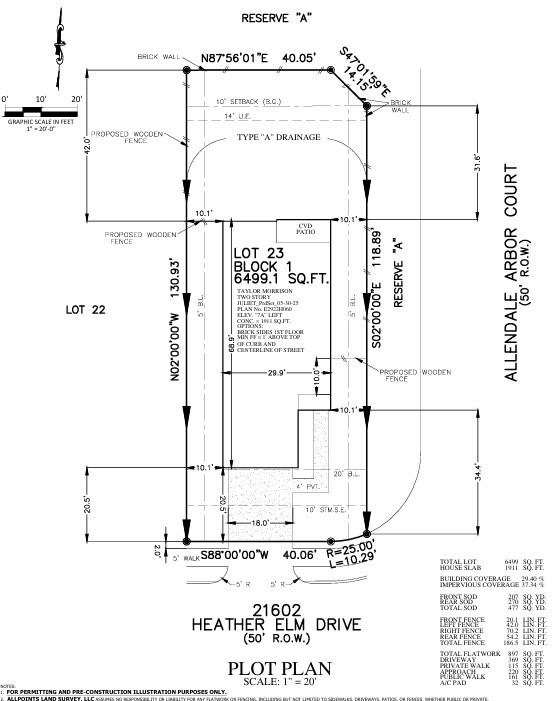 21602 Heather Elm Drive Preliminary Plot Plan