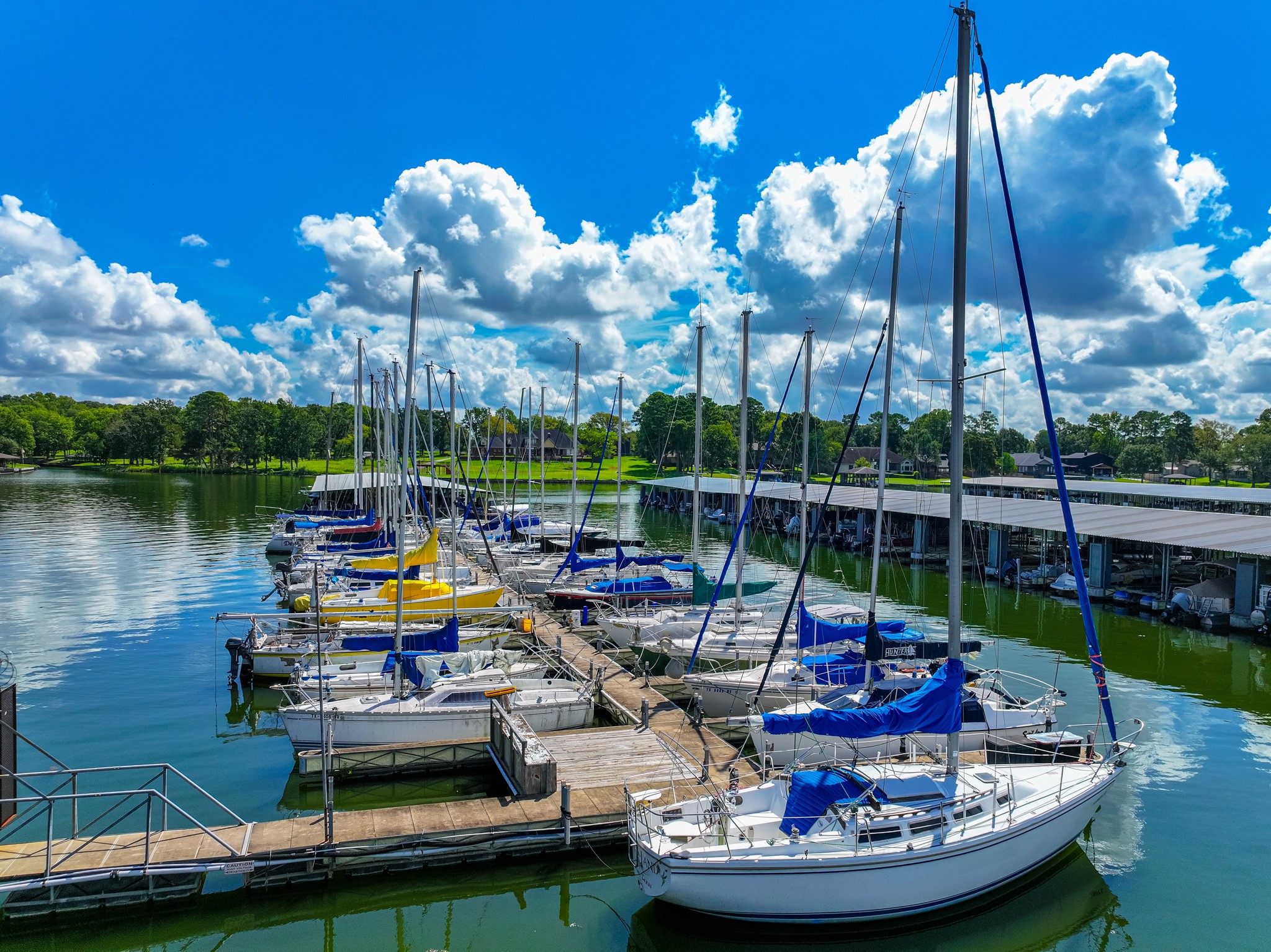 Park your boat in the marina. Park your boat in the marina.