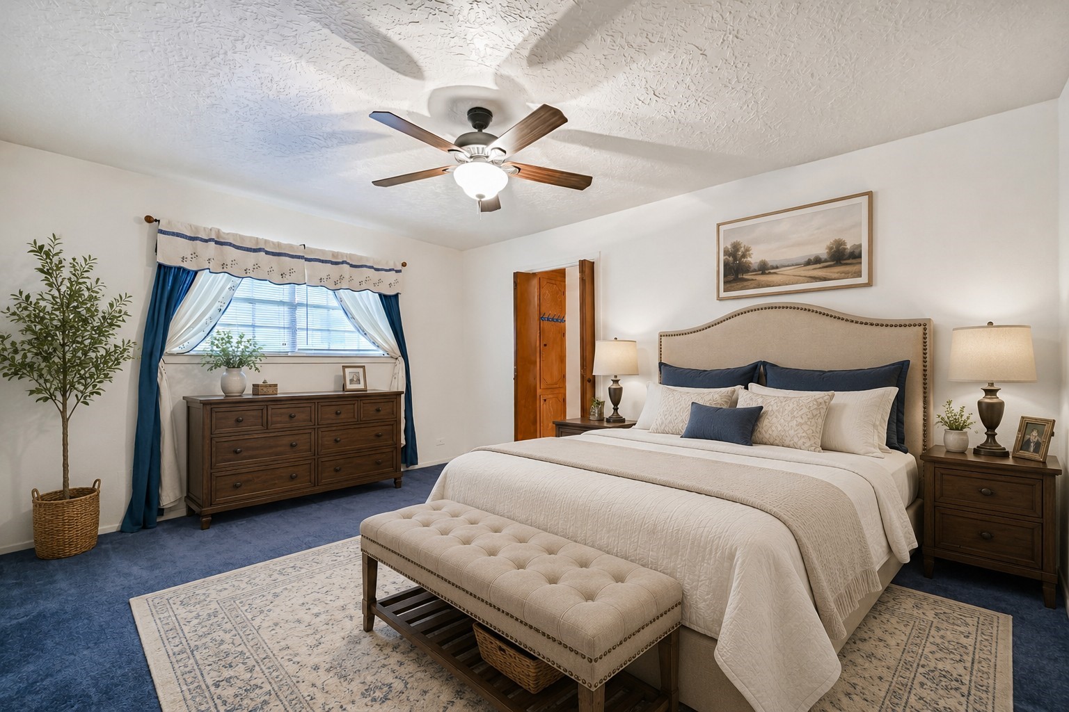 Virtually Staged Primary bedroom