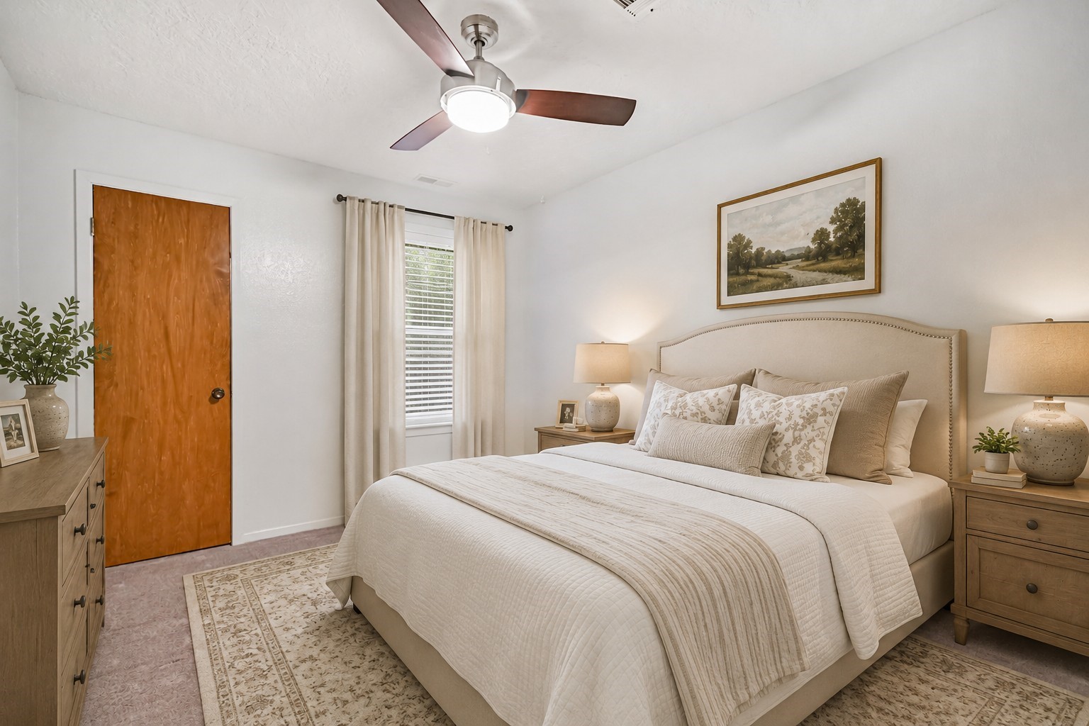 Virtually staged 2nd bedroom