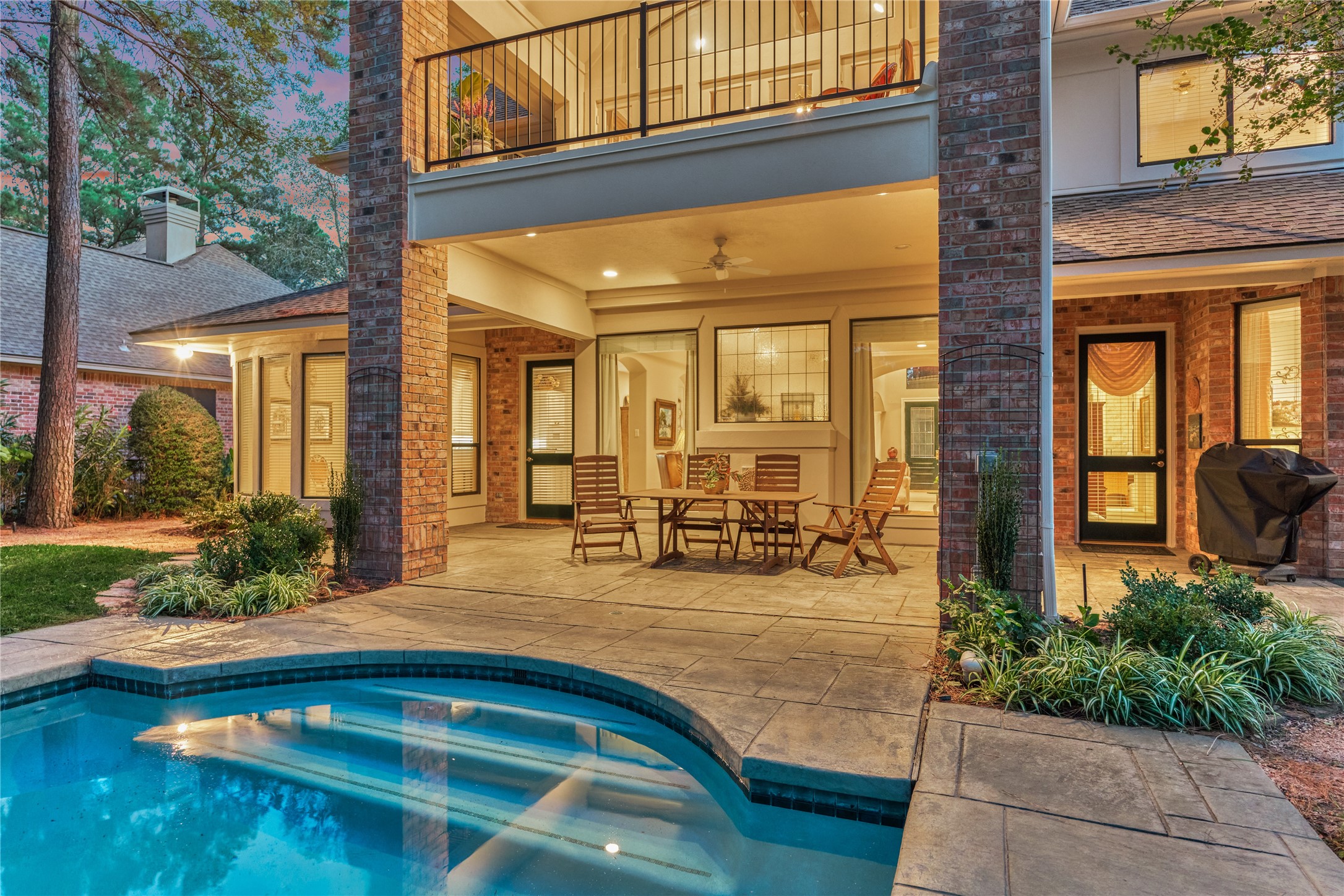 This relaxing outdoor living space is great for extending entertainment outdoors.