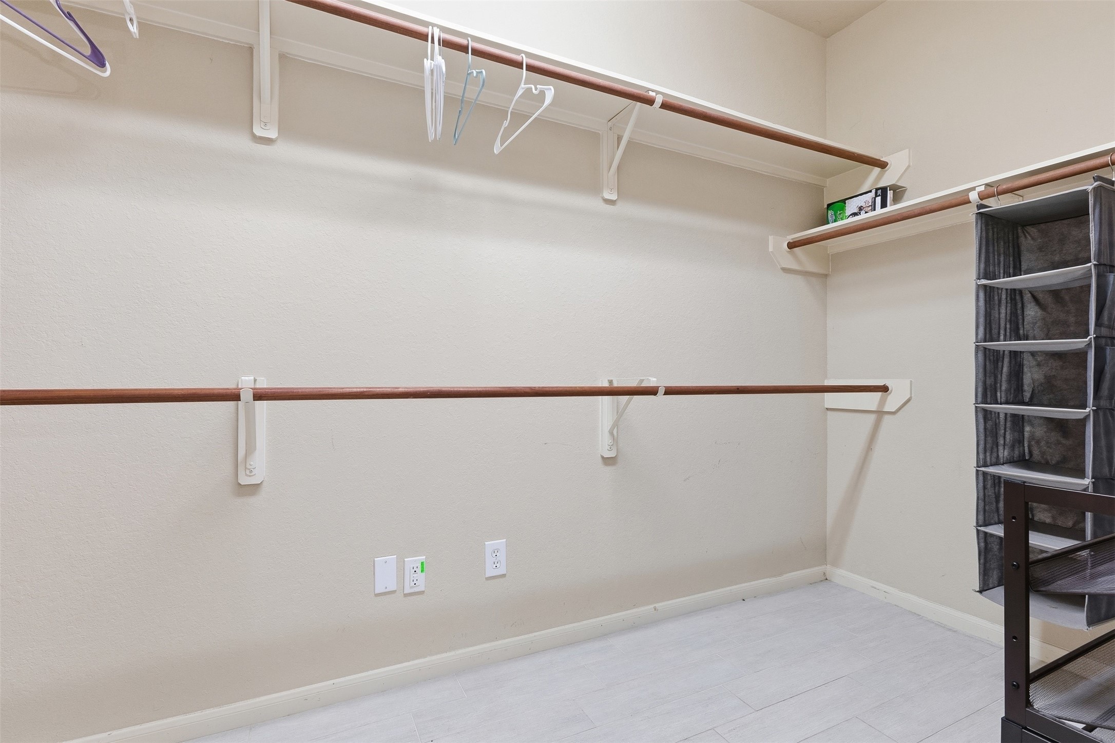 Large walk in primary closet.