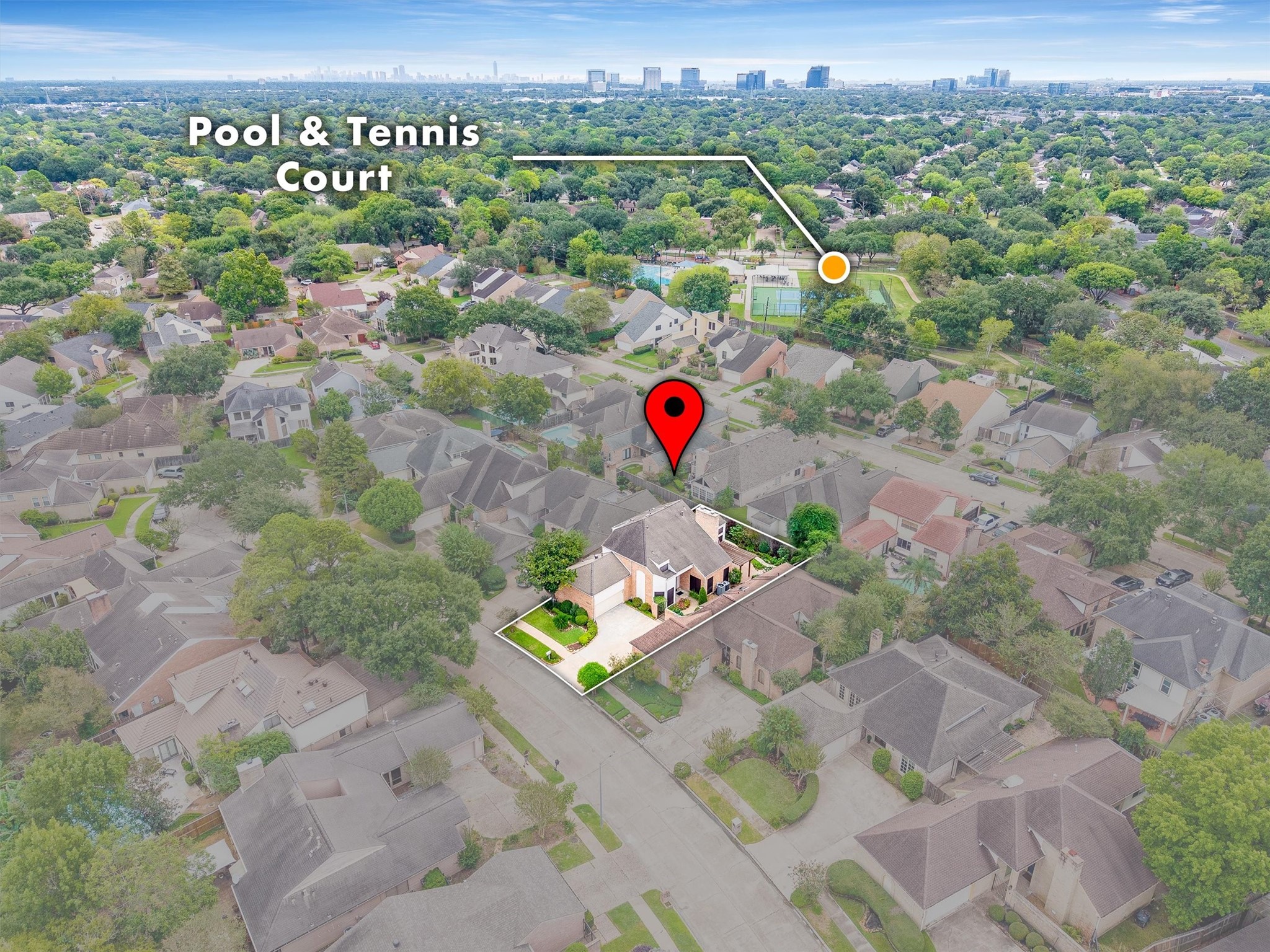 Great neighborhood home with easy access to nearby pool and tennis courts, perfect for active living.