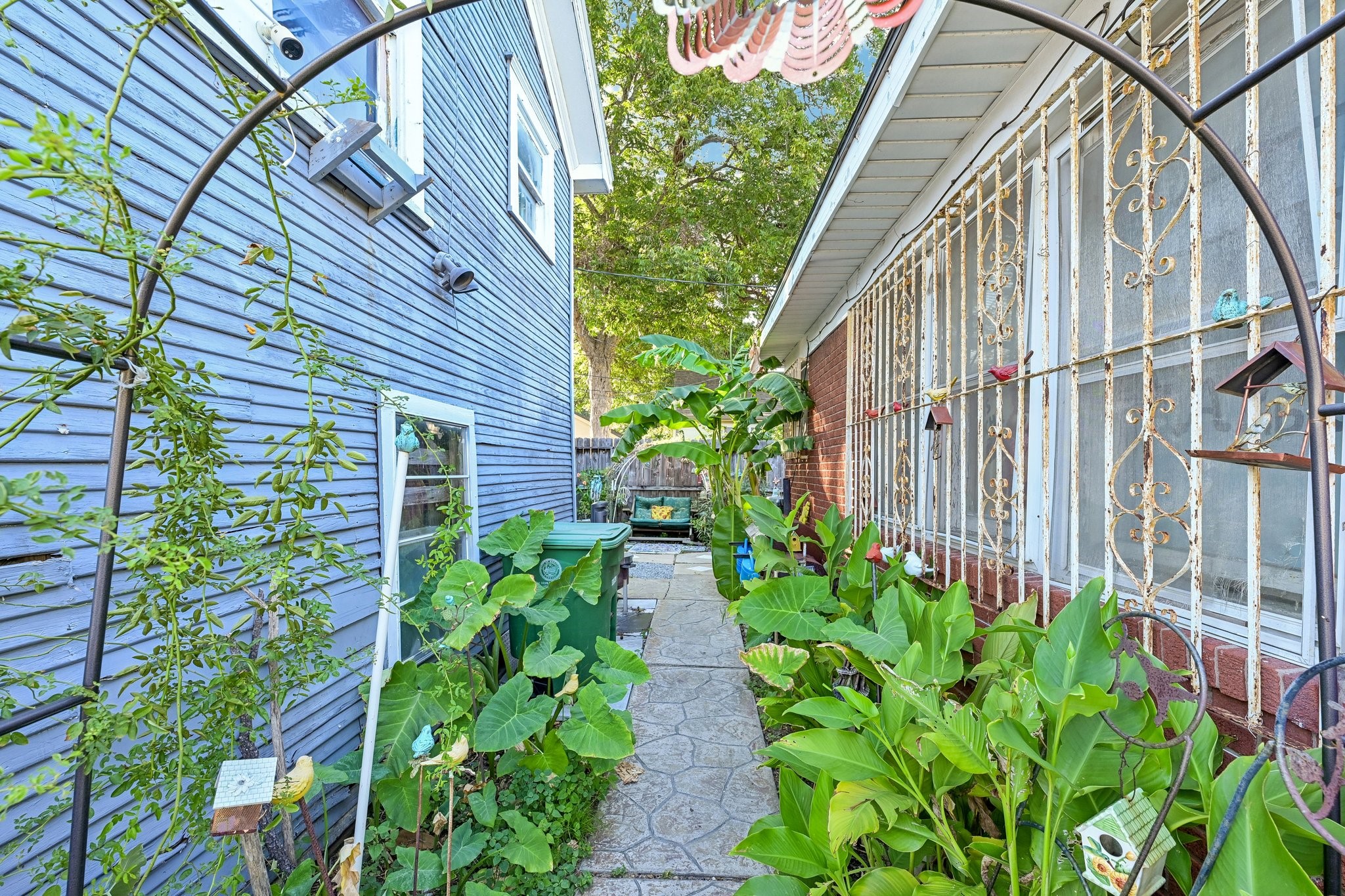 Walkway between Broadmoor house and Garage Apartment