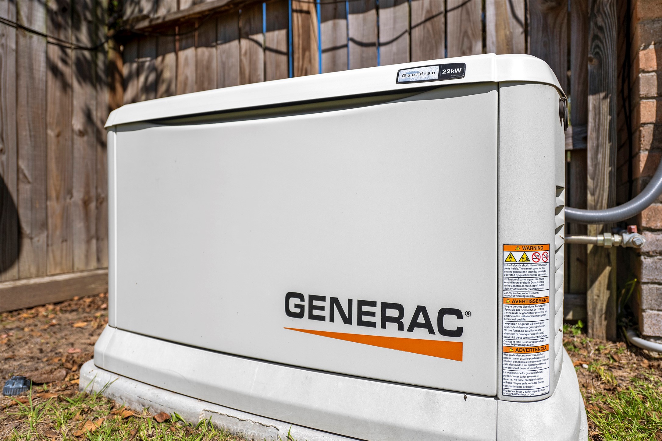 Generator alongside the home!