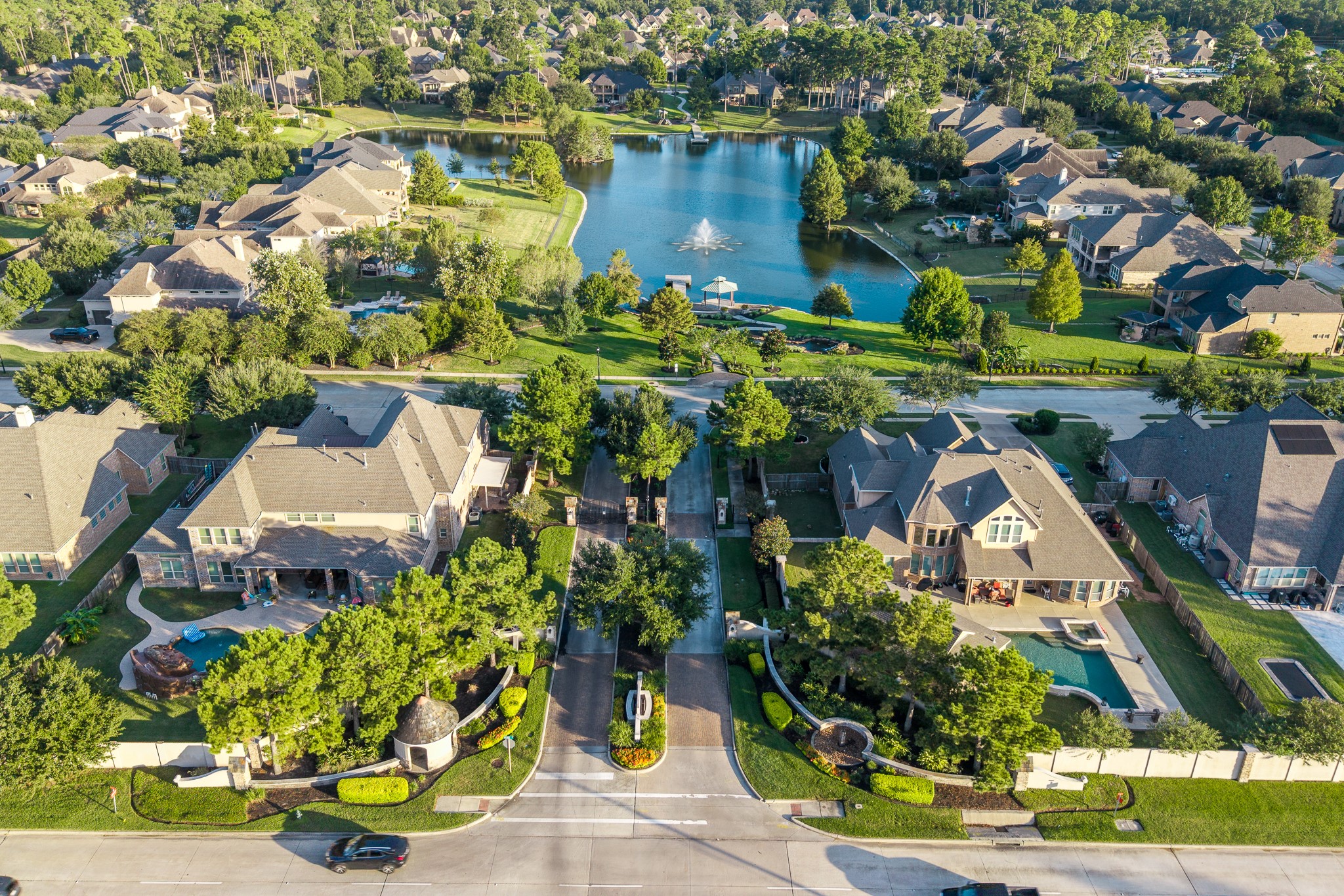 An Exclusive Gated Community Surrounded by Natural Beauty! Experience the tranquility of a picturesque lake setting, where beautifully maintained homes, mature trees, and lush landscaping create an atmosphere of timeless elegance. The gated entrance welcomes you into a peaceful neighborhood offering a wonderful blend of privacy, natural beauty, and upscale living. A beautiful place to call home!