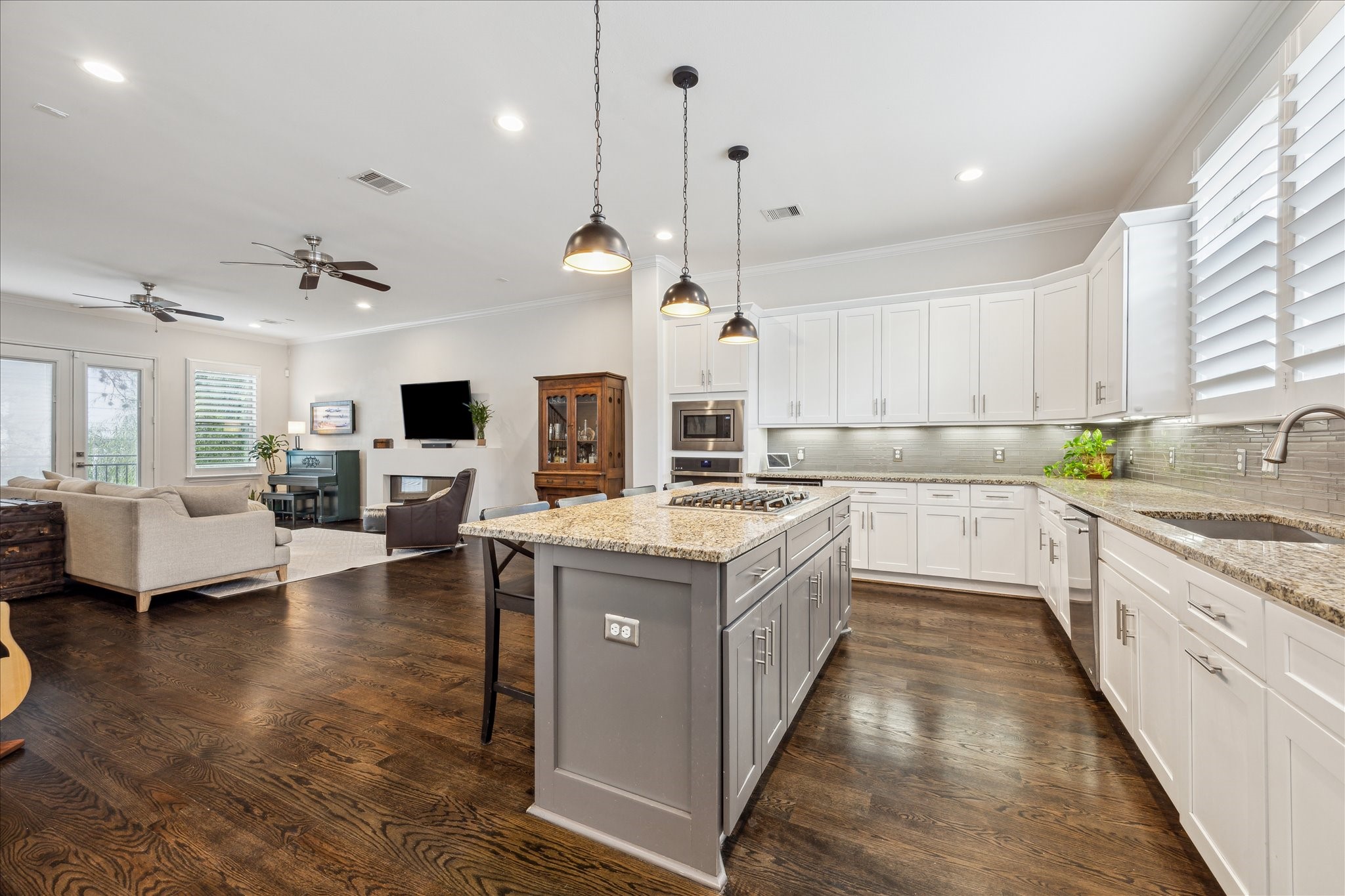 A chef's kitchen with tons of cabinet and counter space