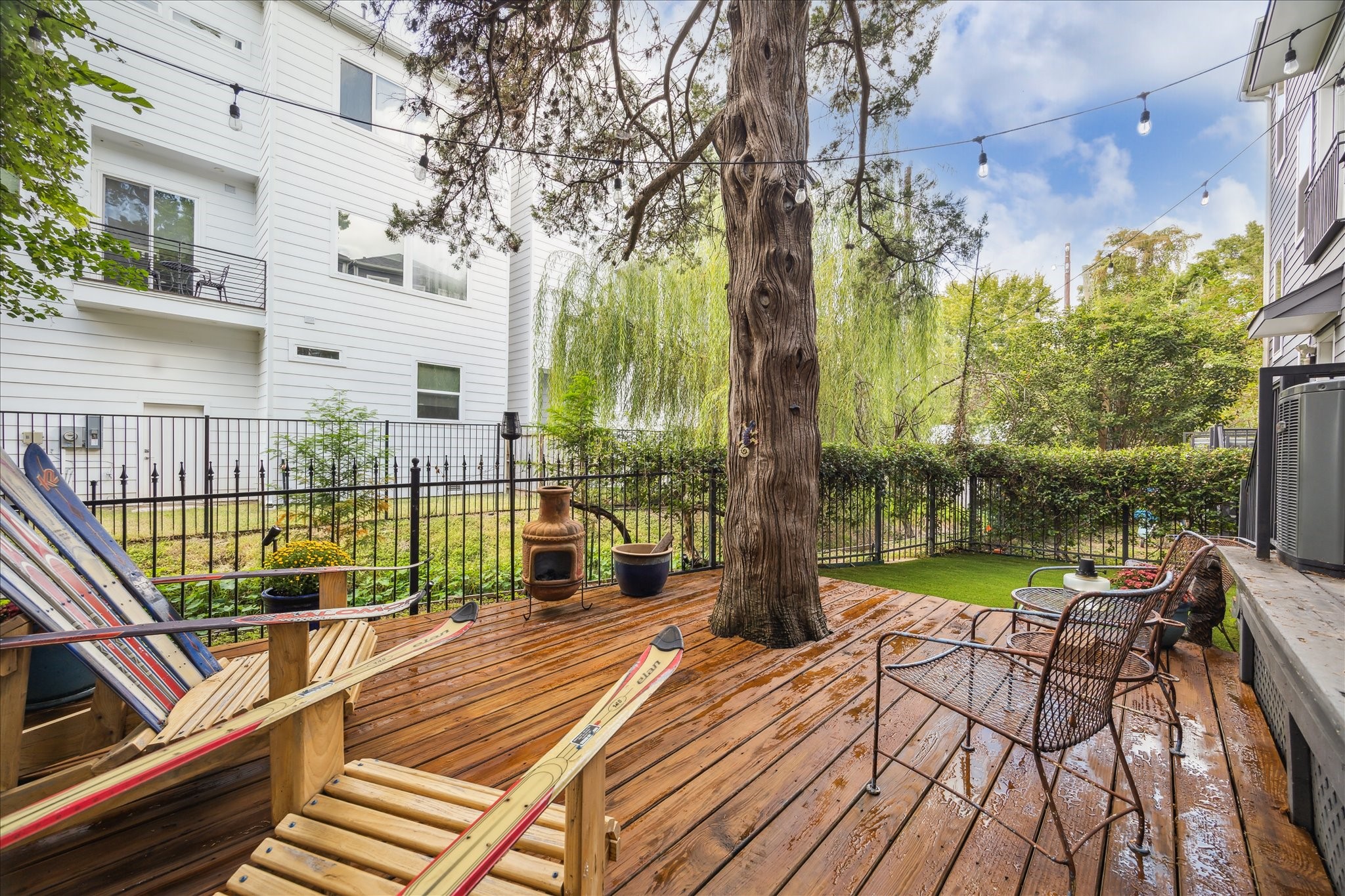 Enjoy a crisp fall evening on your patio deck!