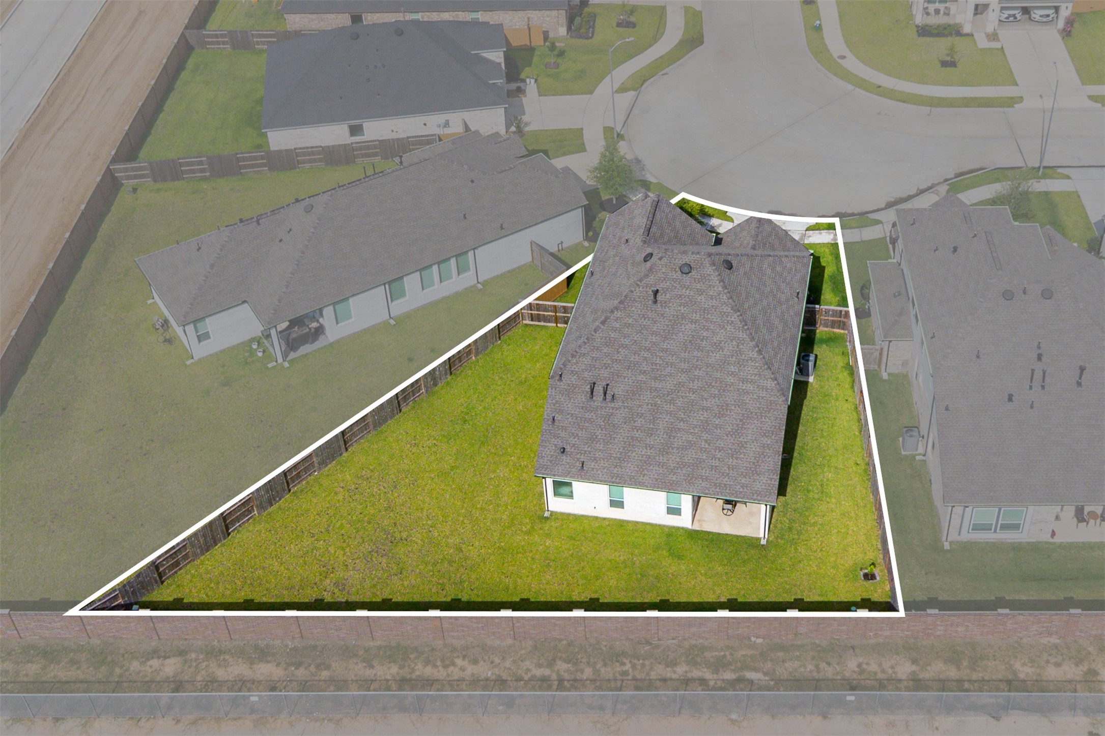 Aerial View. No back neighbors. This is the perfect setting for peaceful outdoor living and relaxing evenings
