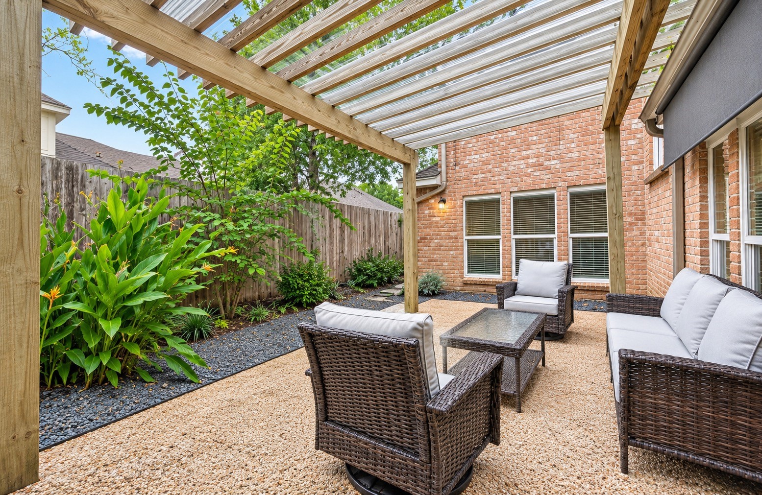 Another view of the patio.