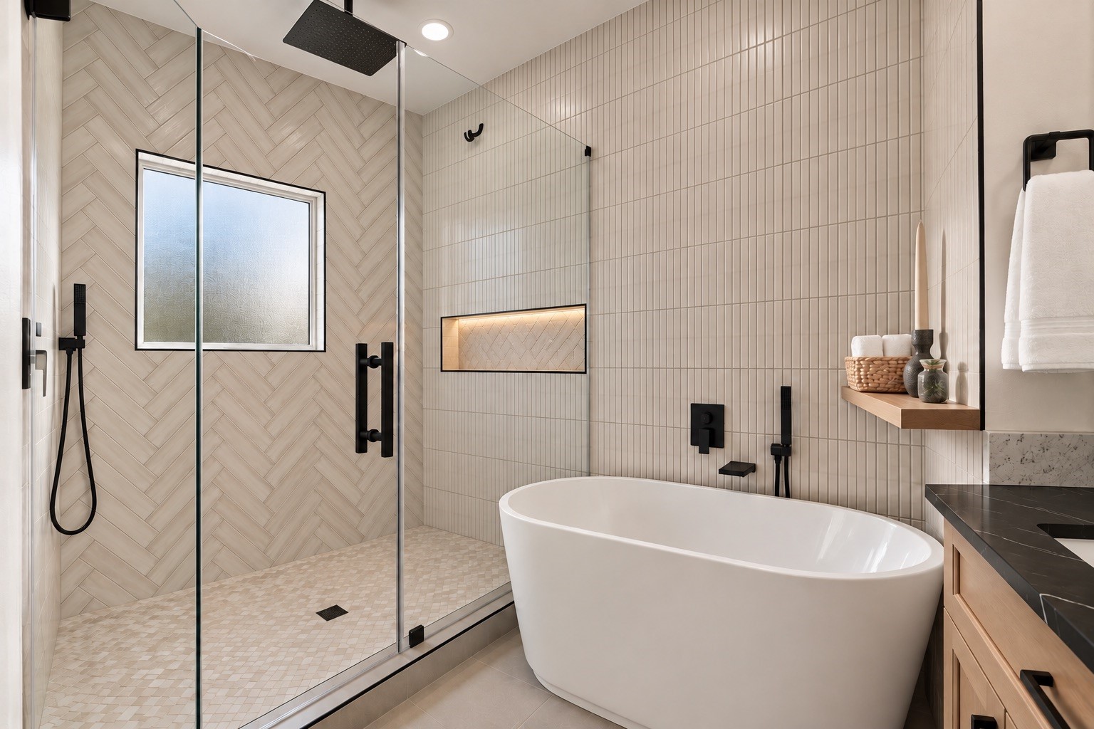 Frameless rain shower  soothing overhead shower experience that turns your morning routine into a treat.