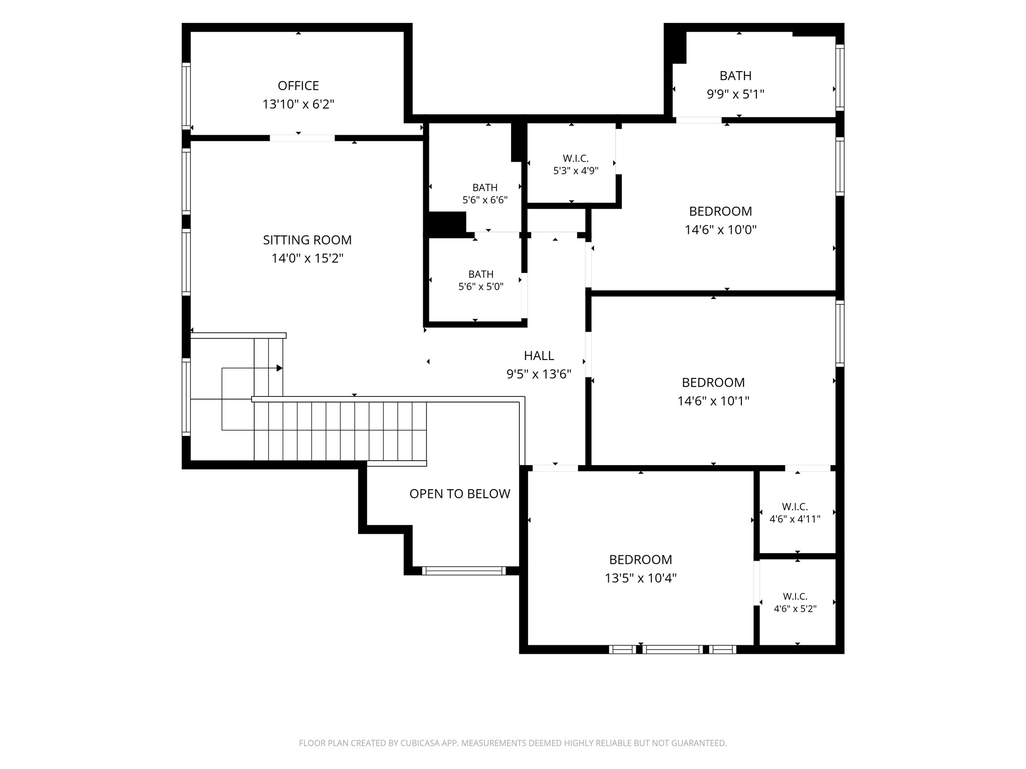Second-floor layout illustrating the arrangement of the upstairs bedrooms, bathrooms, game room, and additional living spaces.