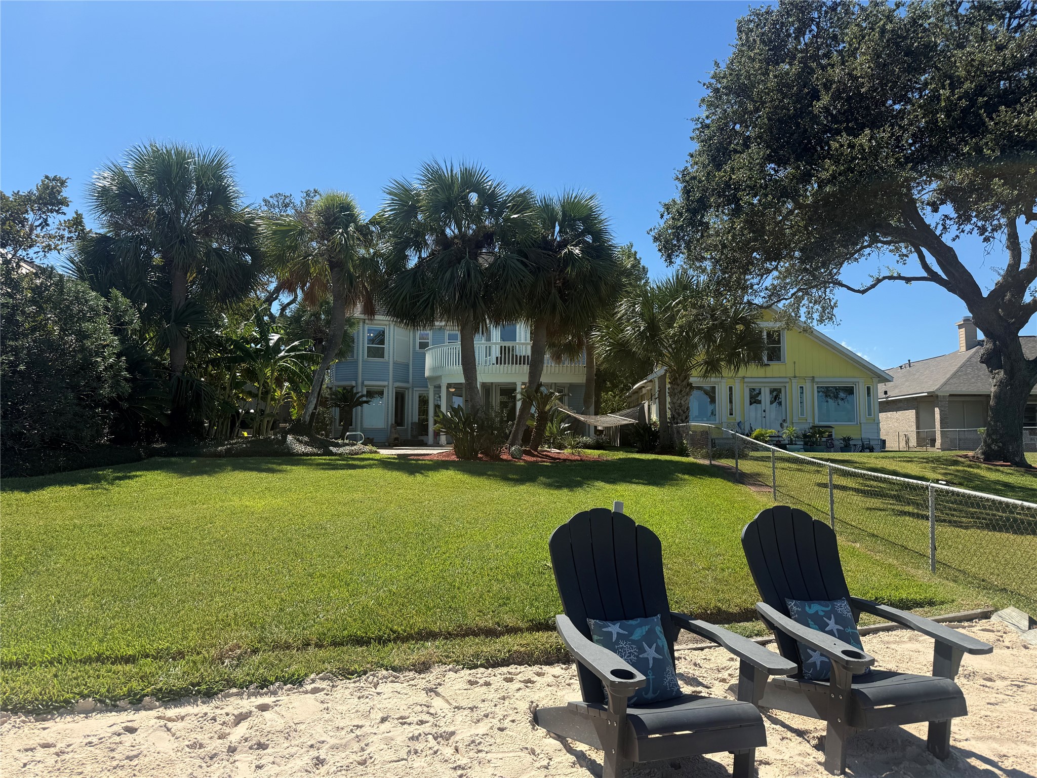 View of the home from the beach.