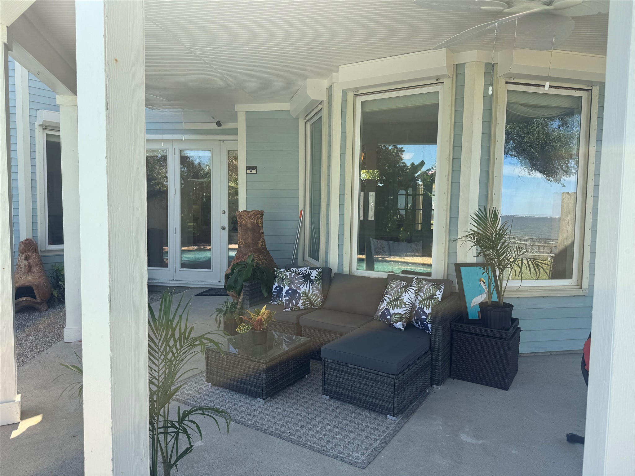 Plenty of covered outdoor living space.