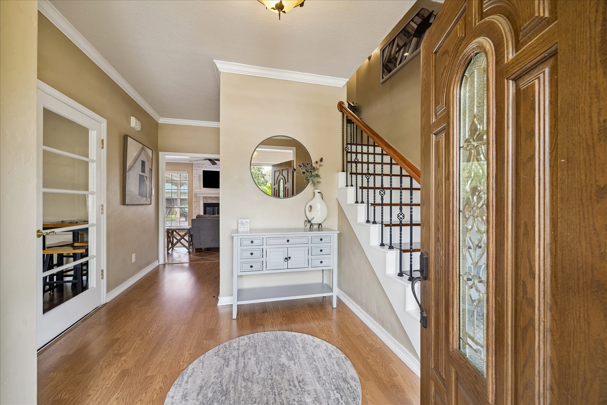 Solid surface flooring throughout the home.  NO CARPET!