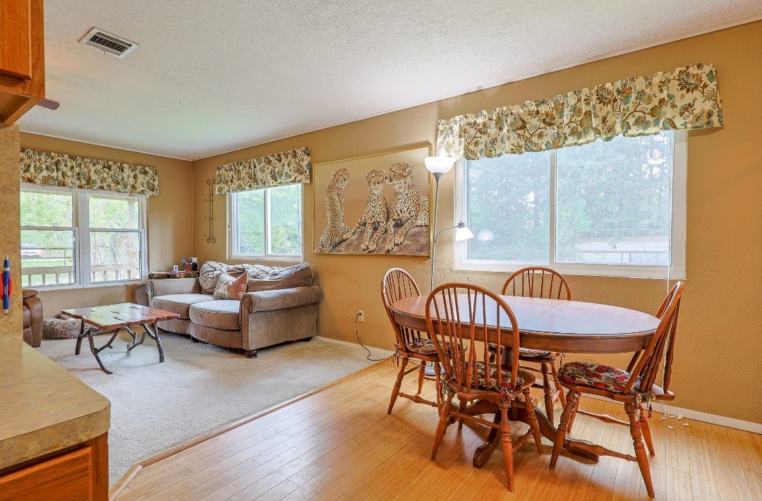Open Living room to Dining