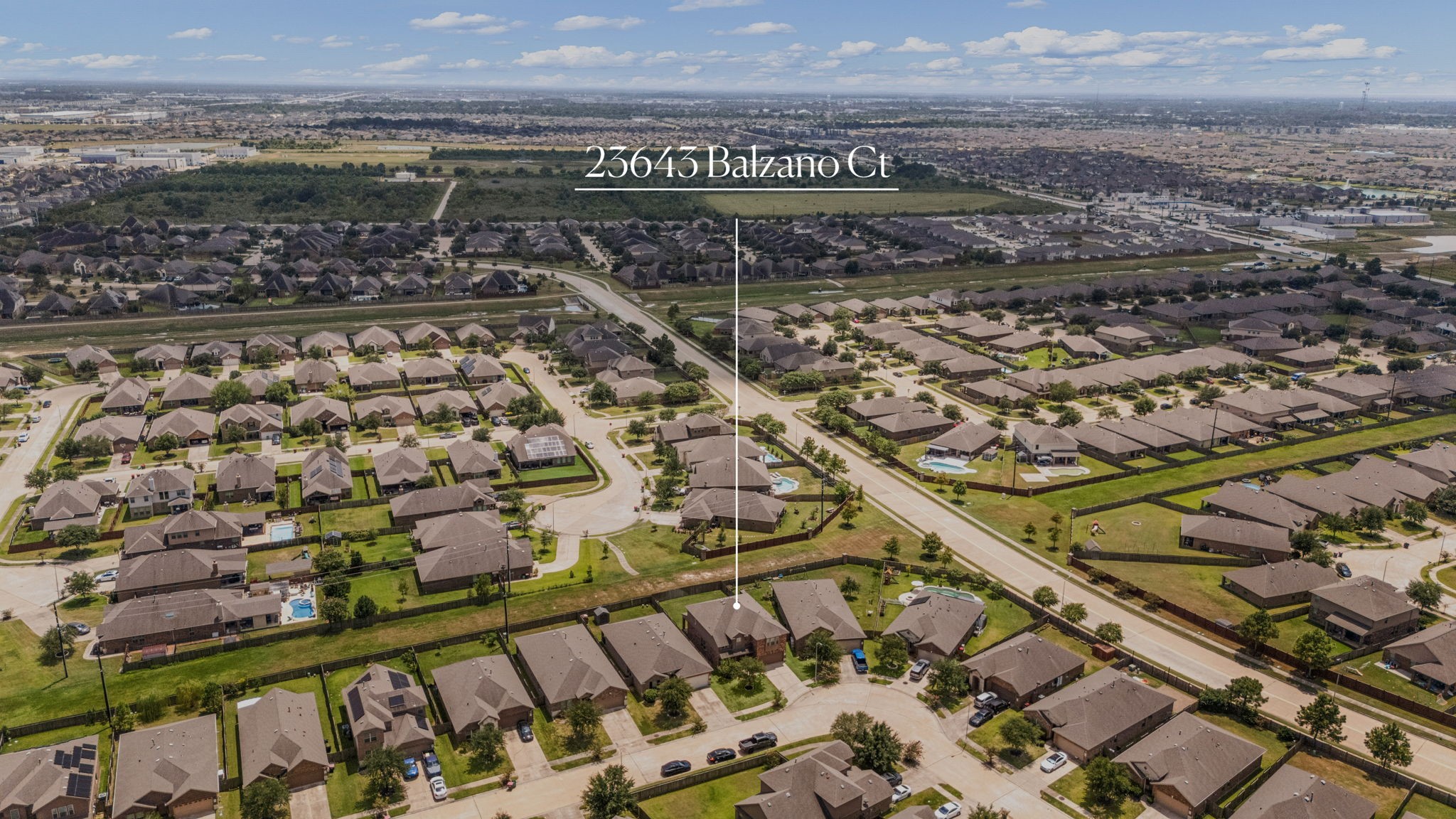Elevated aerial overview framing the premium neighborhood positioning, resort-style lakes, and central community infrastructure of Ventana Lakes.