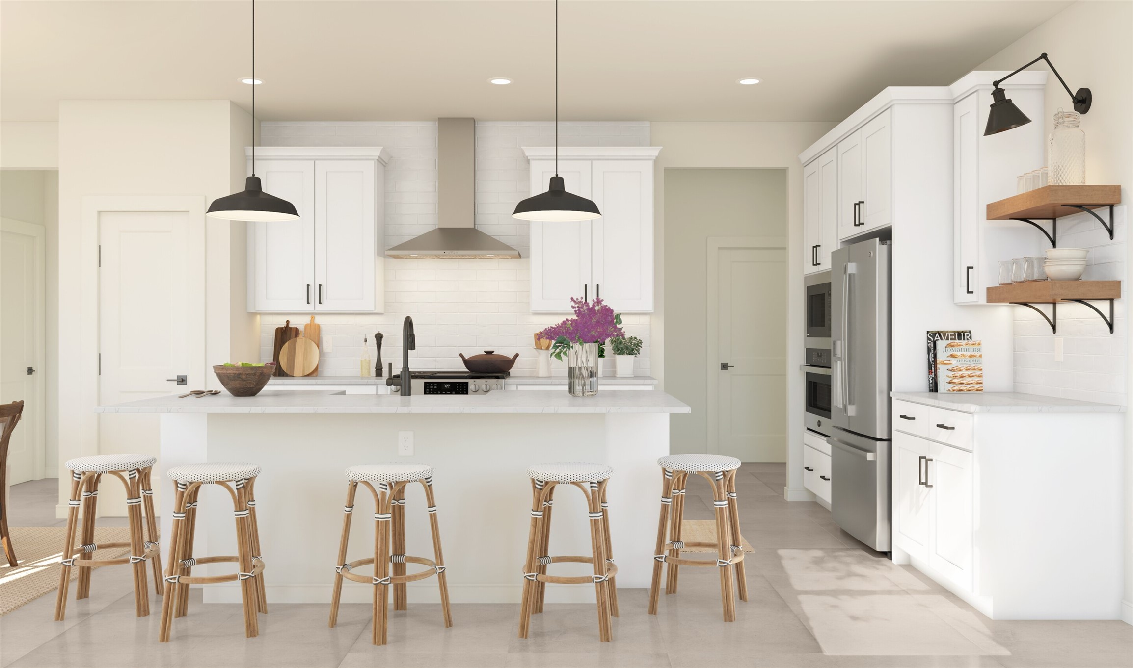 Gourmet island kitchen (*Artist rendering used for illustration purposes only. Colors/finishes may differ from the ones currently selected in the home.) Gourmet island kitchen (*Artist rendering used for illustration purposes only. Colors/finishes may differ from the ones currently selected in the home.)
