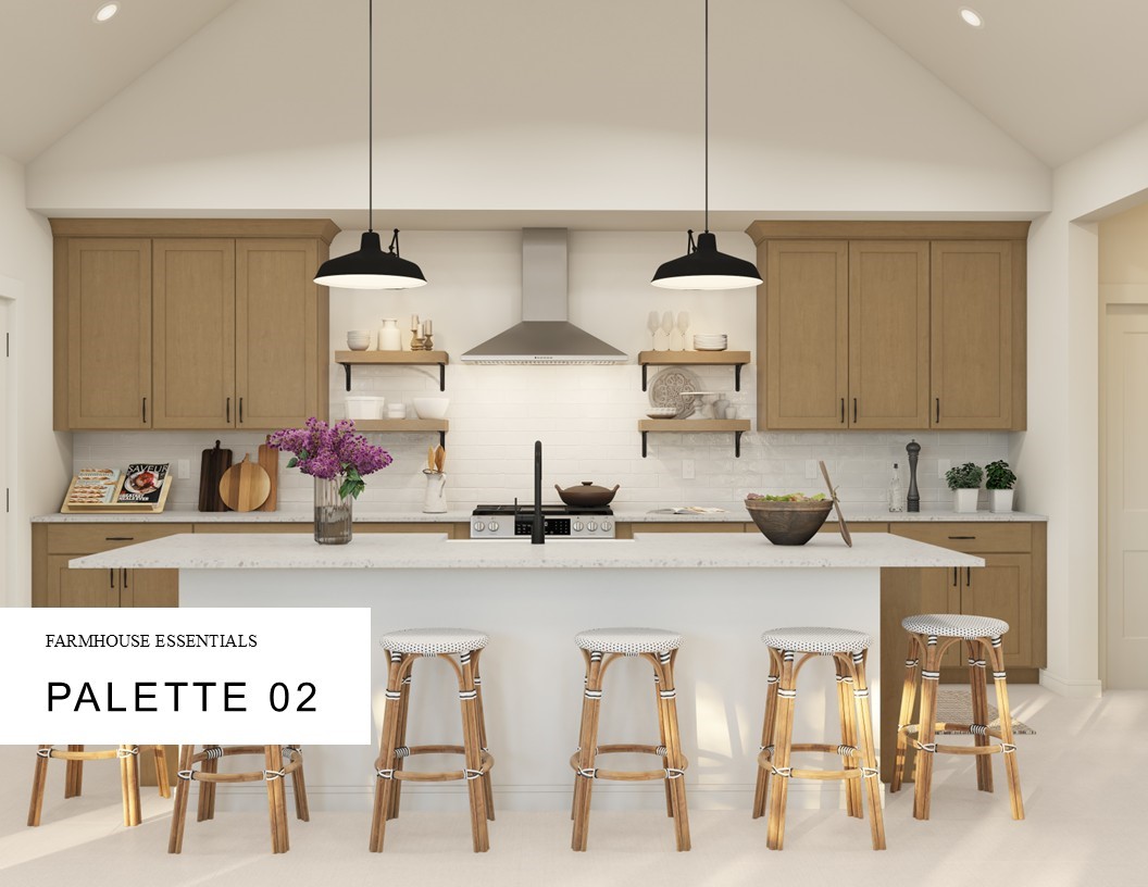 Farmhouse Look Palette 2 Selection Sheet (*Artist rendering used for illustration purposes only.)