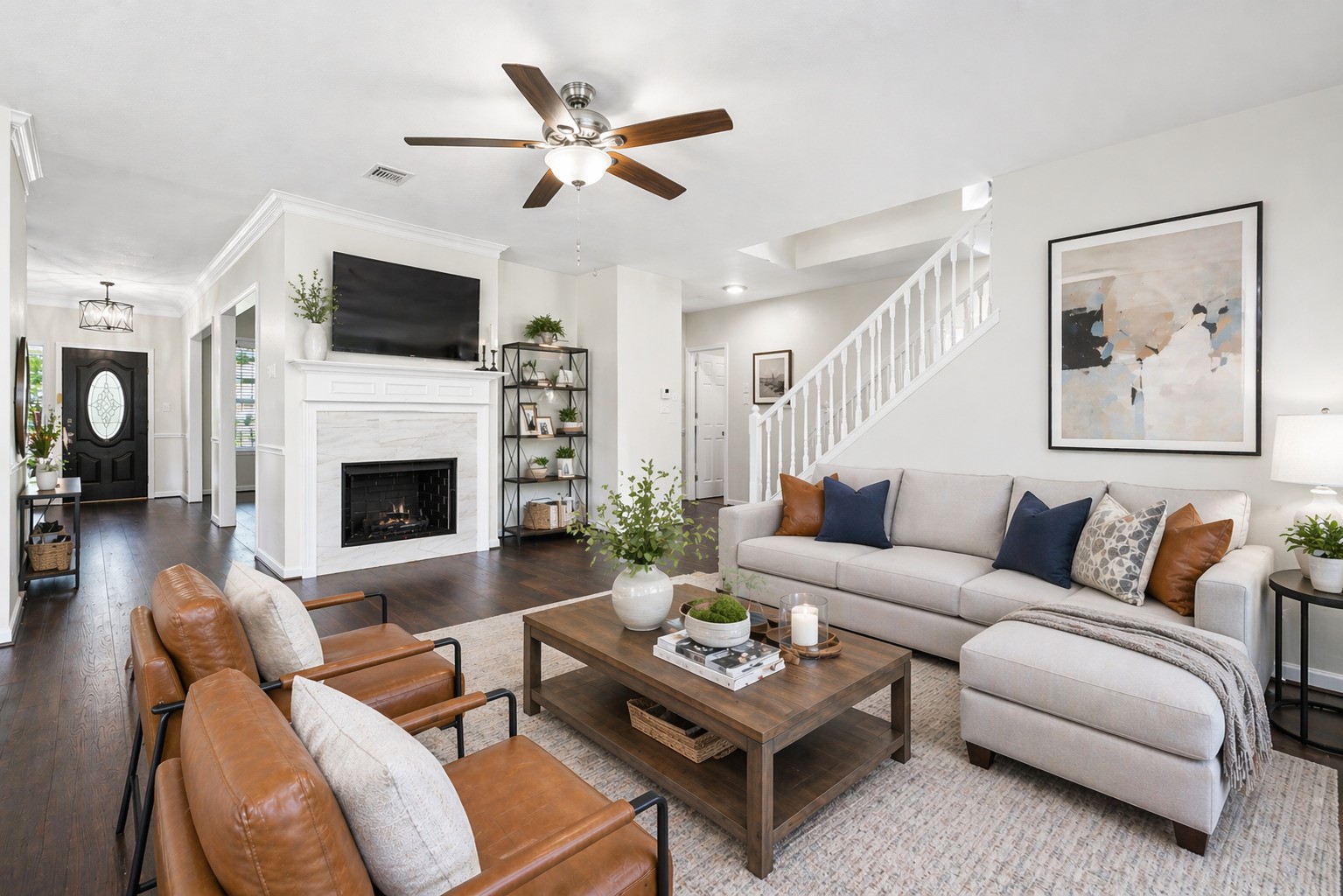Virtually Staged Living Room