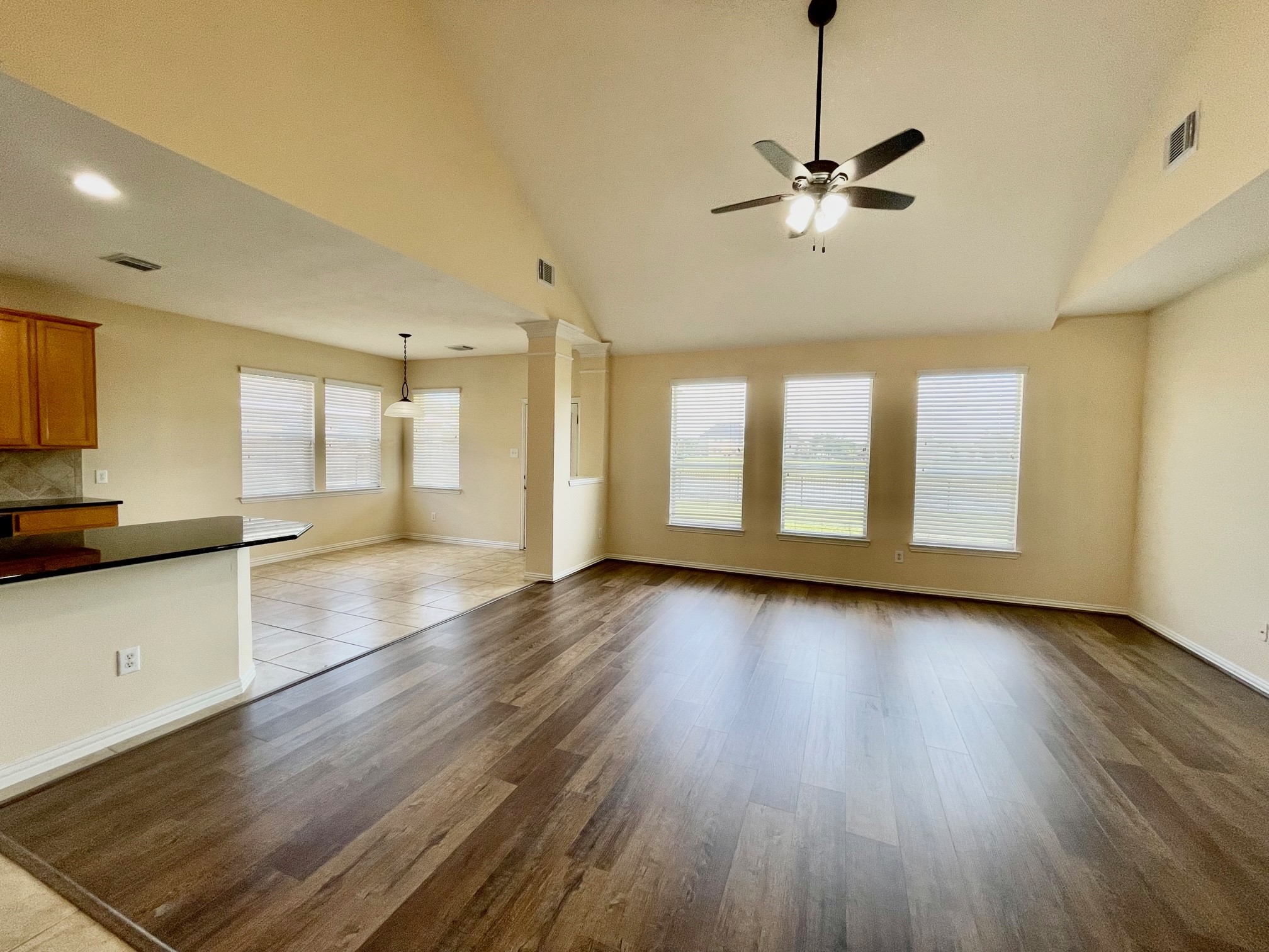 Wood-liked floor Just Replaced it thru first floor