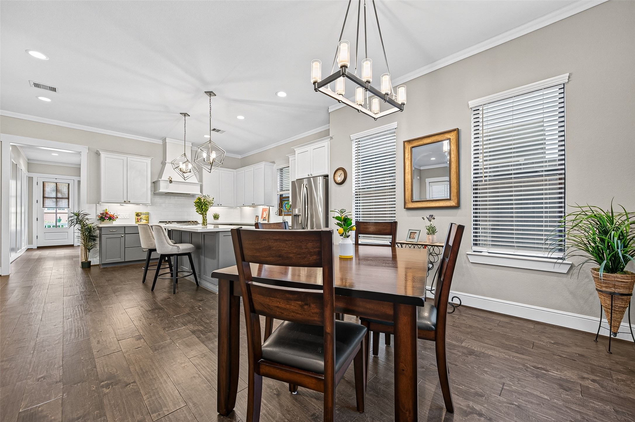 Pretty view from the dining/living areas.  Great space for entertaining or simply a nice, quiet evening at home.