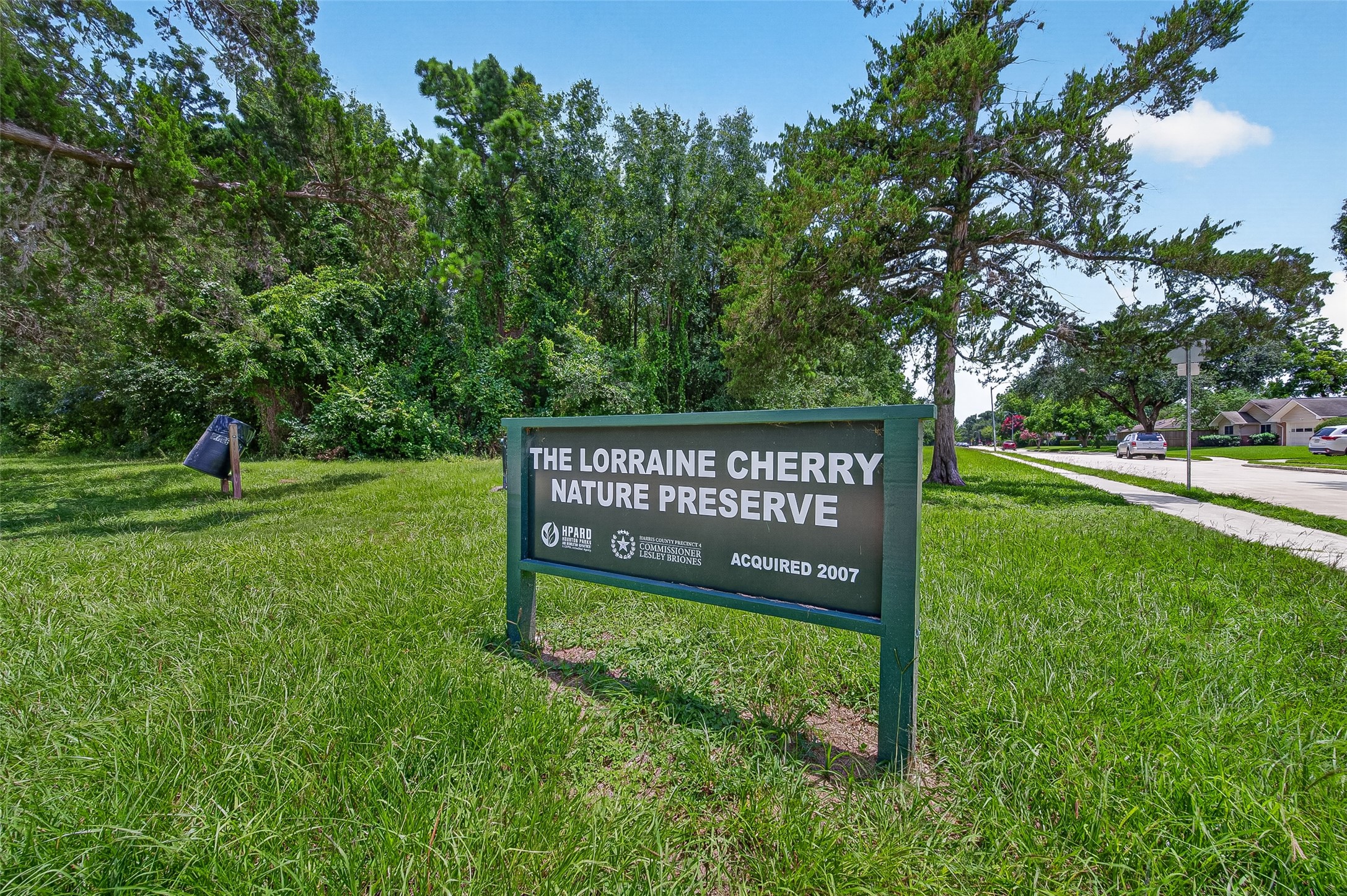 One of the park areas minutes from 3508 Harvest Dance Dr.  Area residents gather for picnics, hike & bike activities and to enjoy the Great Outdoors.   Their pets love these areas, too.  Just off 11th Street near Timbergrove Trails.  It's a short distance to the White Oak Bayou hike & bike trail at T.C. Jester.