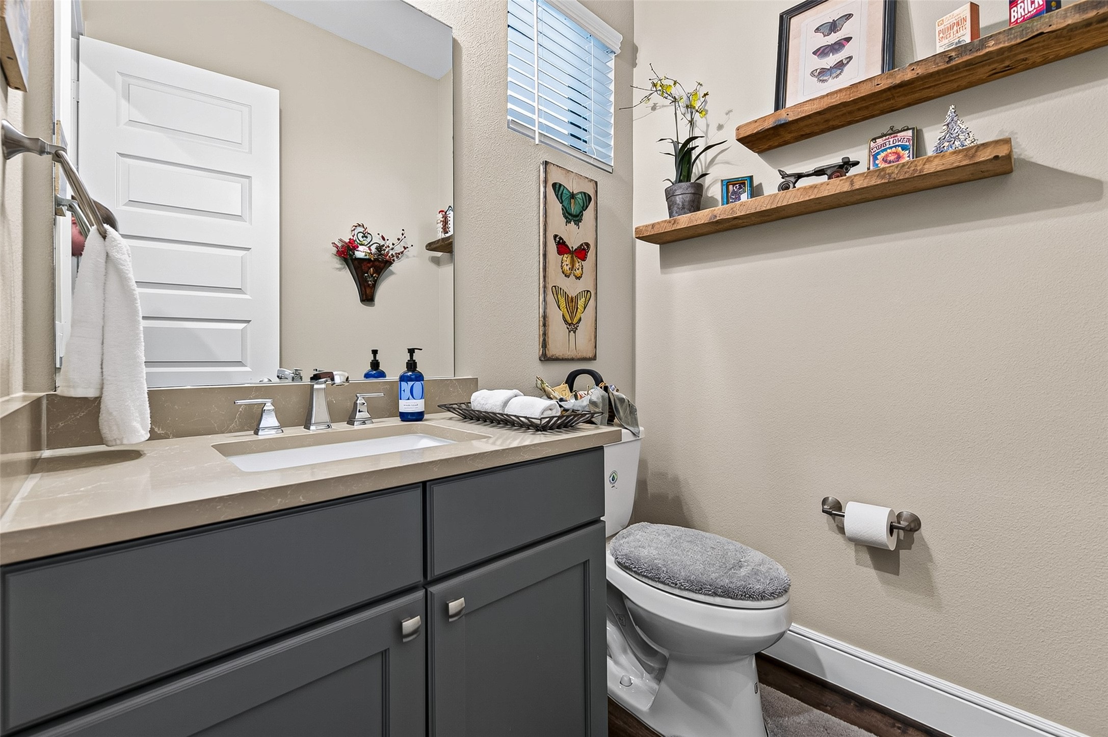 The Powder Room located on the ground level.  Perfect for guests.