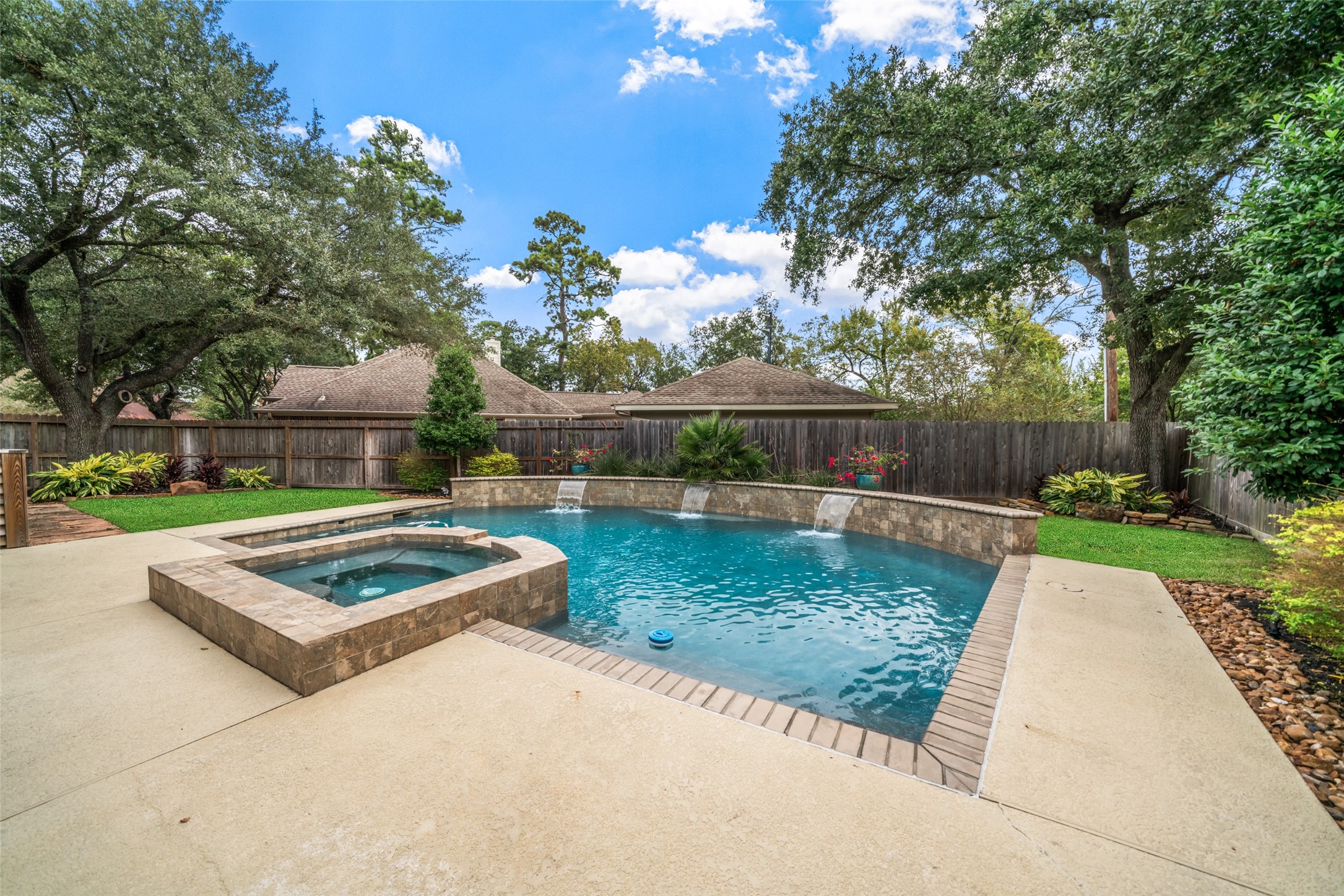 New pool heater has been installed recently. Mature landscaping is professionally maintained.