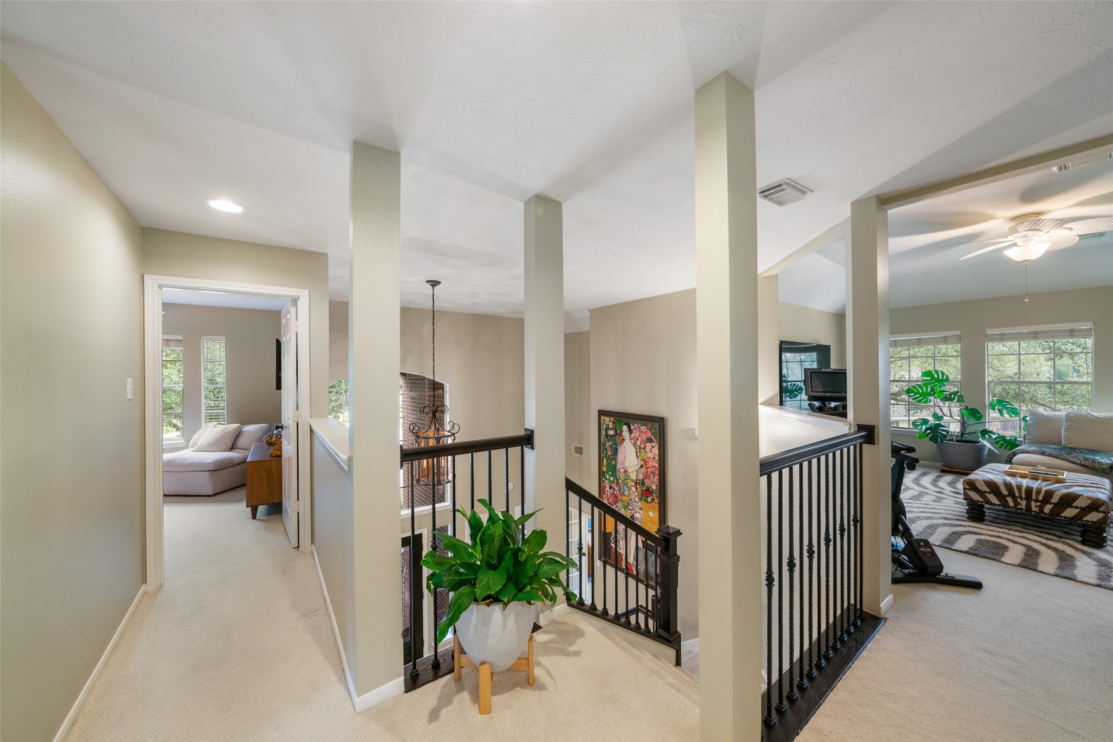 The movie room is perfectly separate from the bedrooms adding privacy.